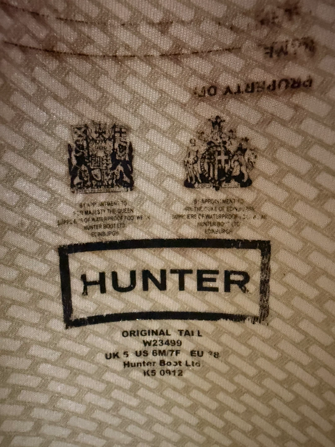HUNTER レインブーツ 赤 UK5の写真10枚目