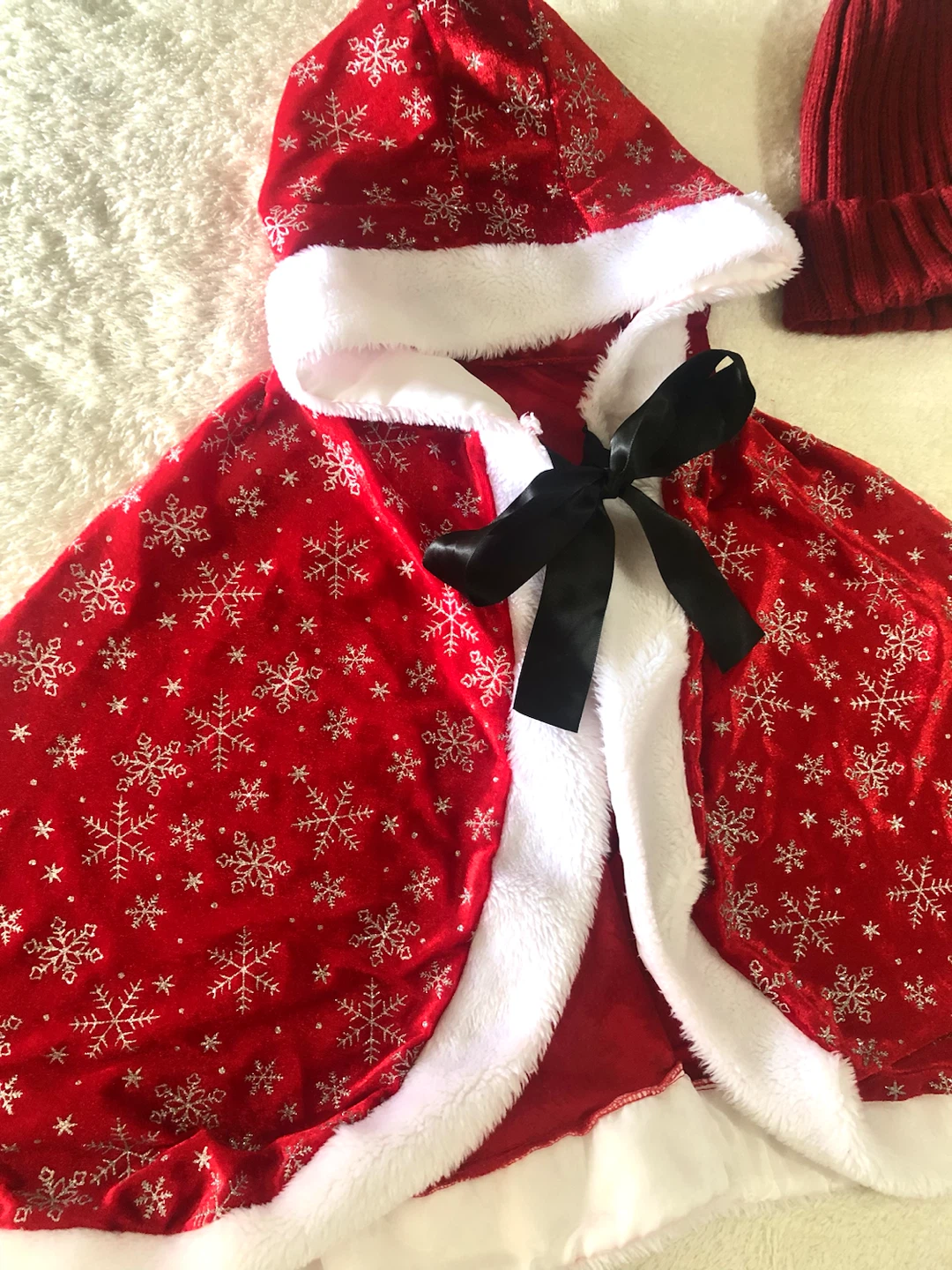👧✨クリスマス衣装 マント＆ニット帽セット🌟✨の写真3枚目