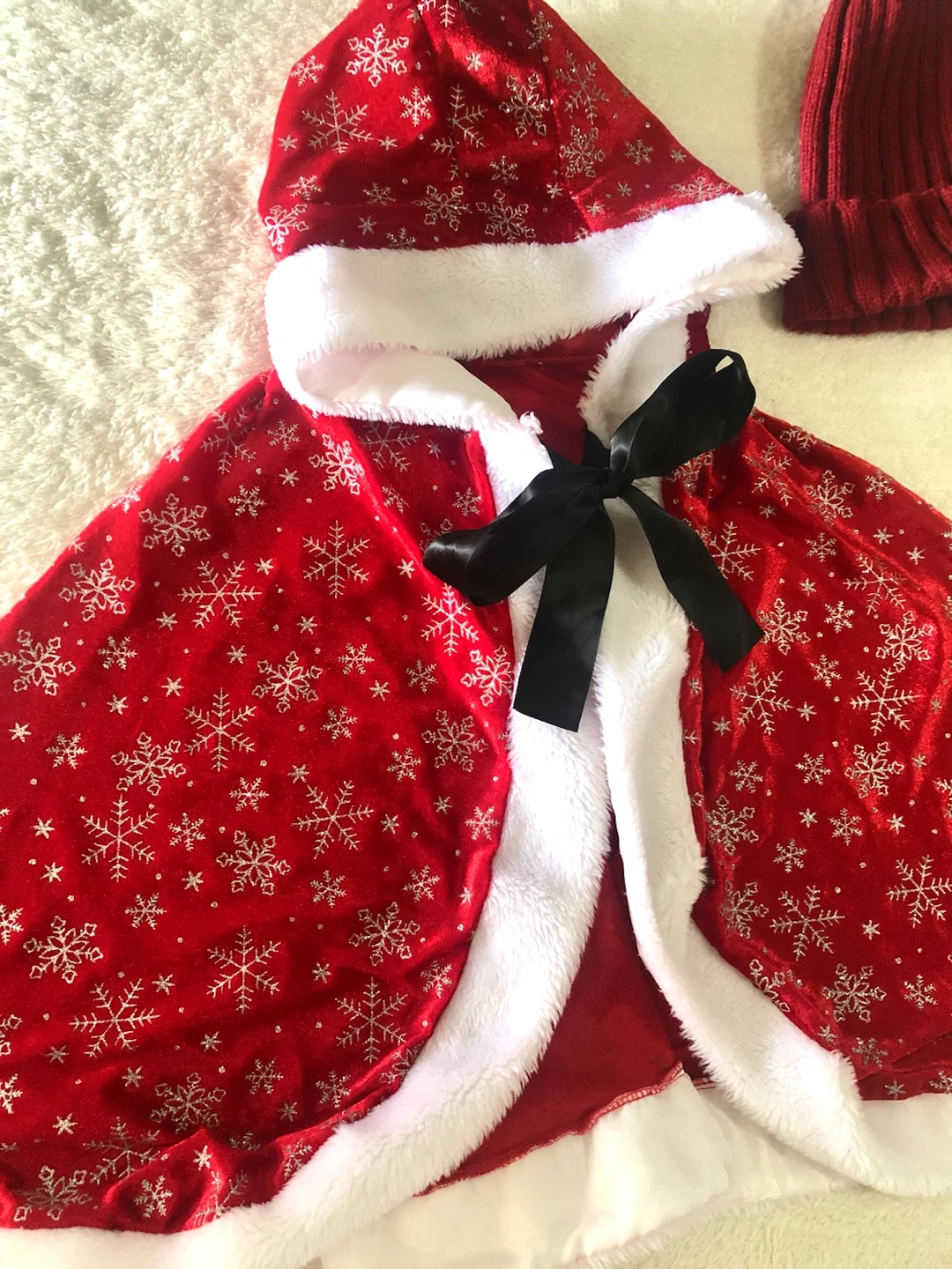 👧✨クリスマス衣装 マント&ニット帽セット🌟✨の写真3枚目