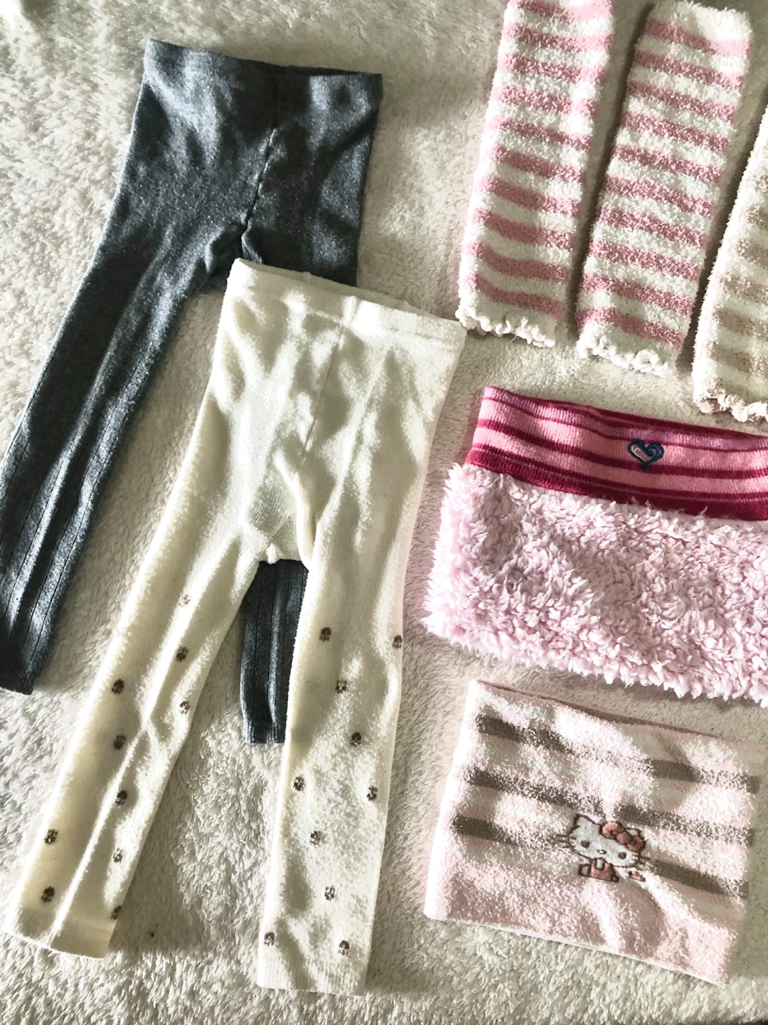 👧✨子供服6点セット:レギンス、レッグウォーマー、スカーフの写真2枚目