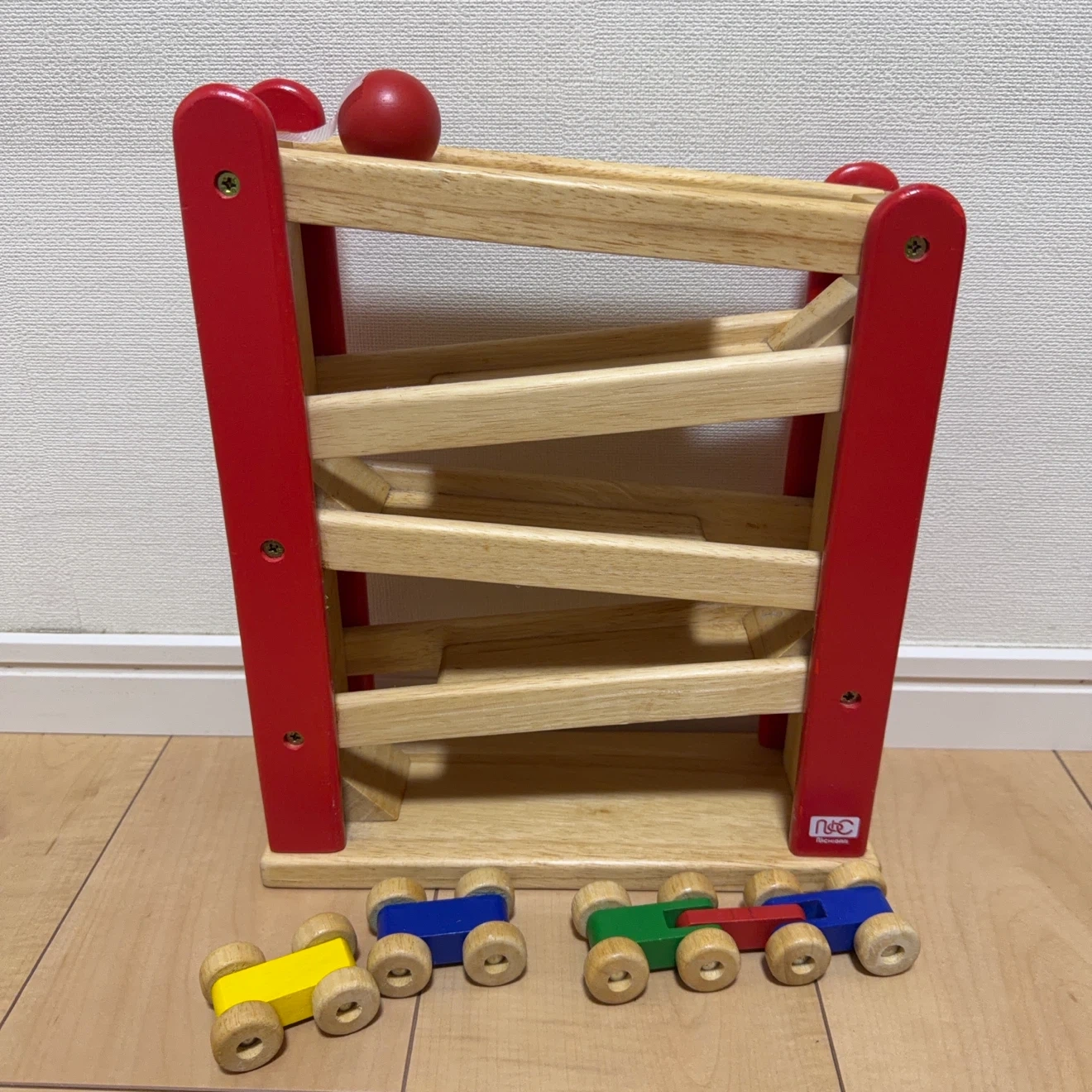 ニチガン くるくるスロープII 木製 知育玩具
