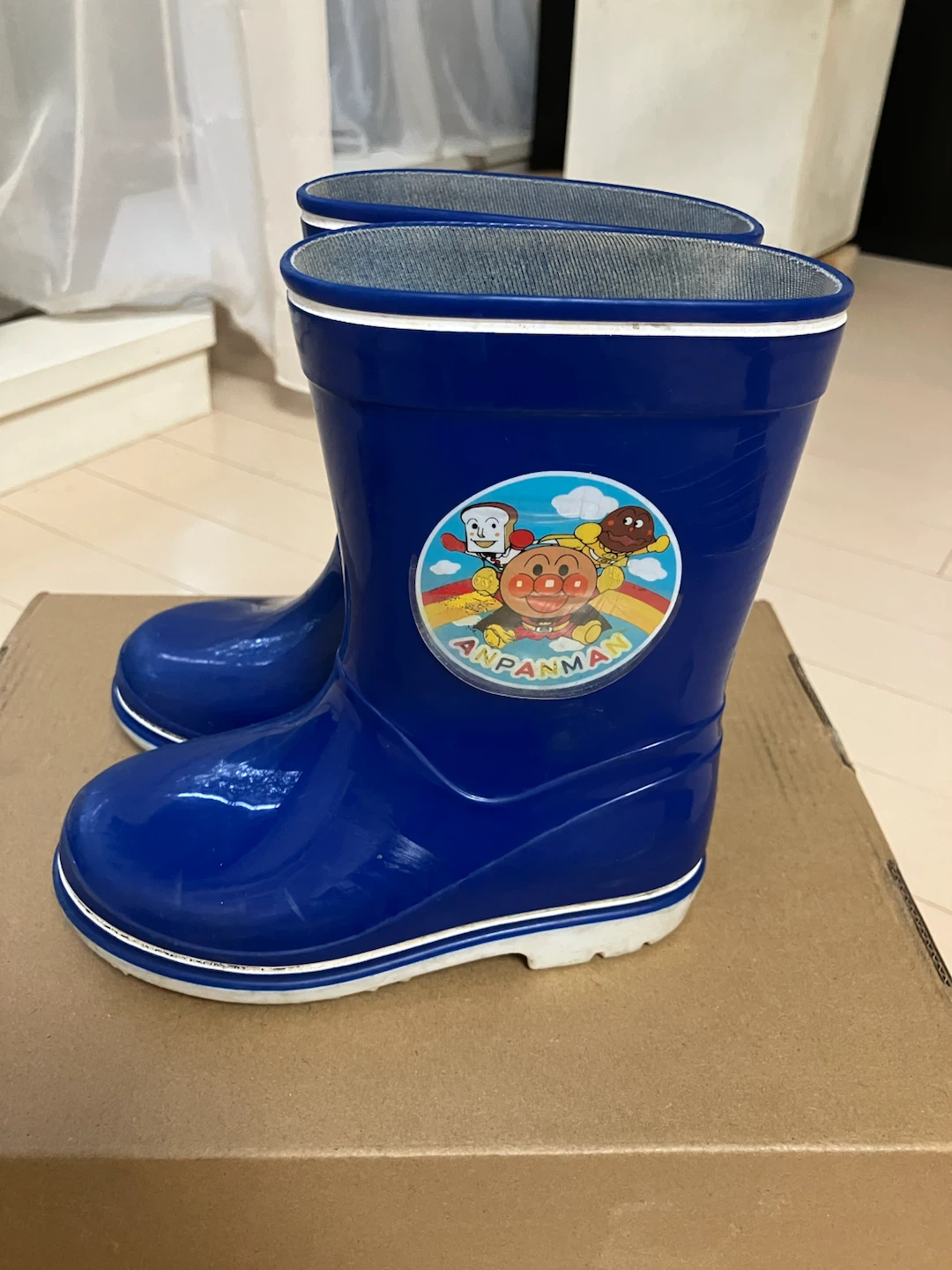 アンパンマン キッズ レインブーツ 16cm 青