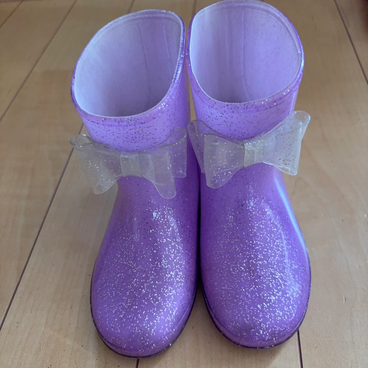定価2900円❗️レインブーツ パープル 18cm女の子長靴紫