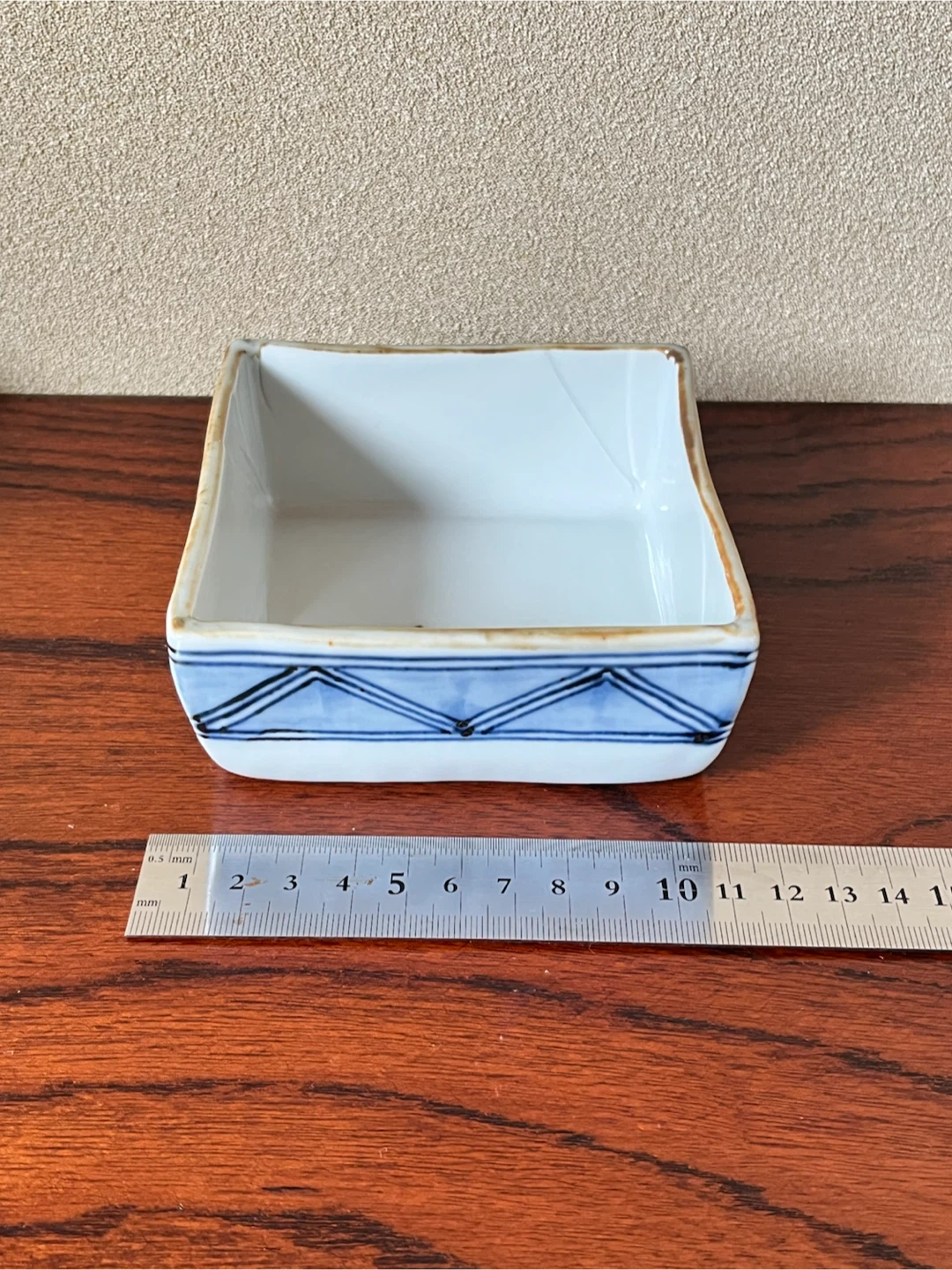 染付 四角小鉢 陶器 茶道具
