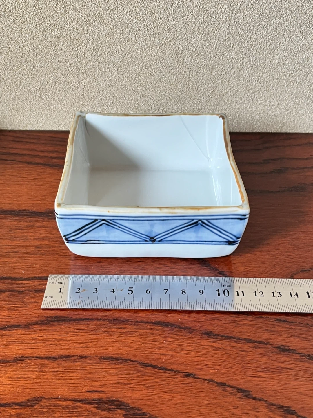 染付 四角小鉢 陶器 茶道具
