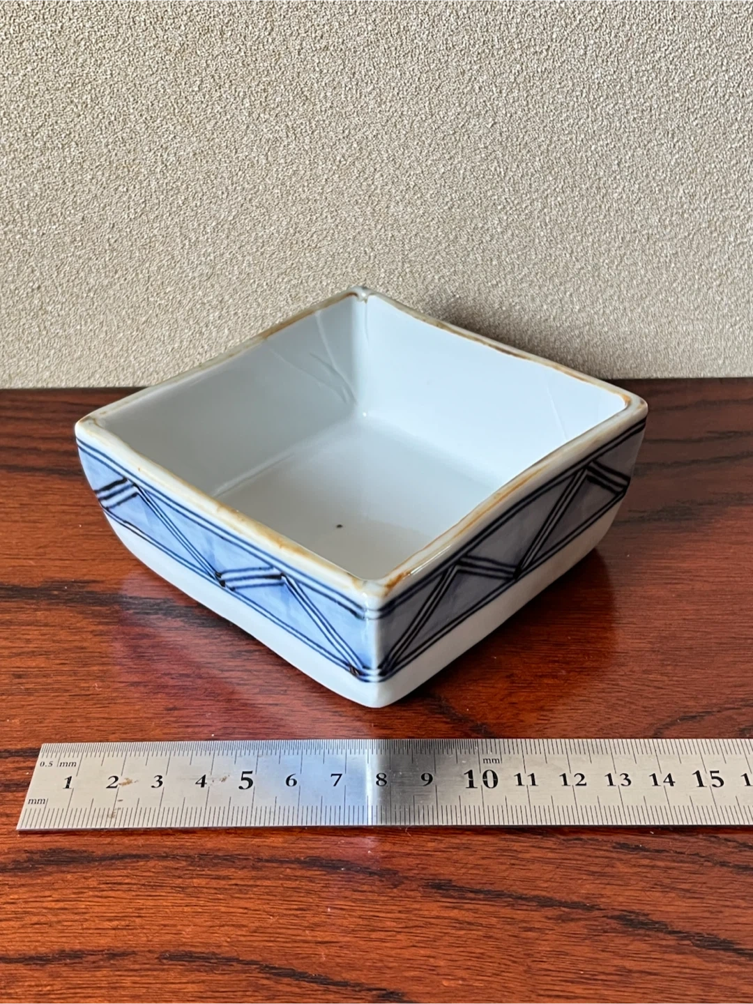 染付 四角小鉢 陶器 茶道具の写真2枚目