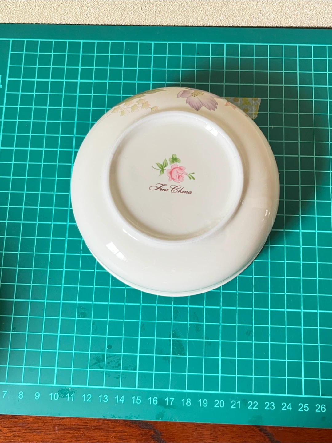 花柄 陶器製 おろし器付きボウルの写真4枚目