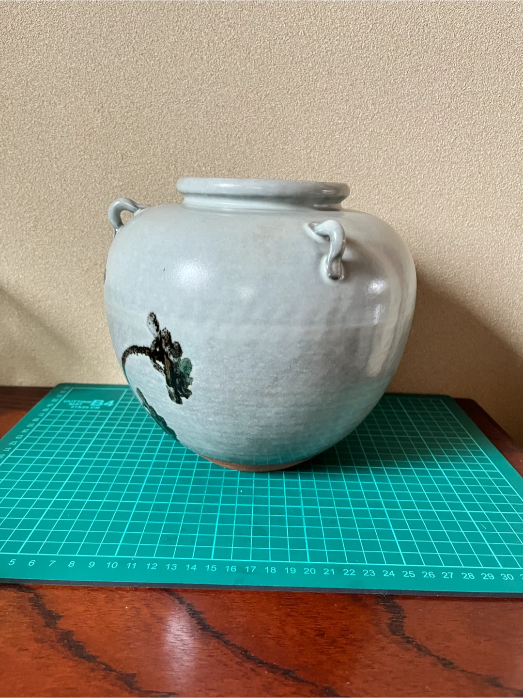 花柄 陶器製 花瓶 壺の写真2枚目