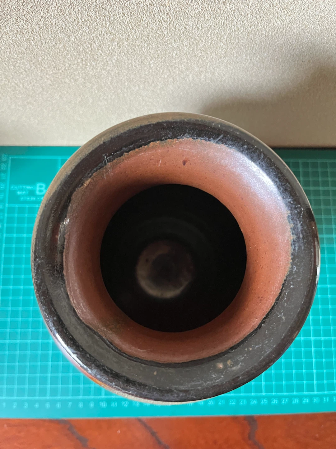 陶器 花瓶 茶色 和風 壺の写真2枚目