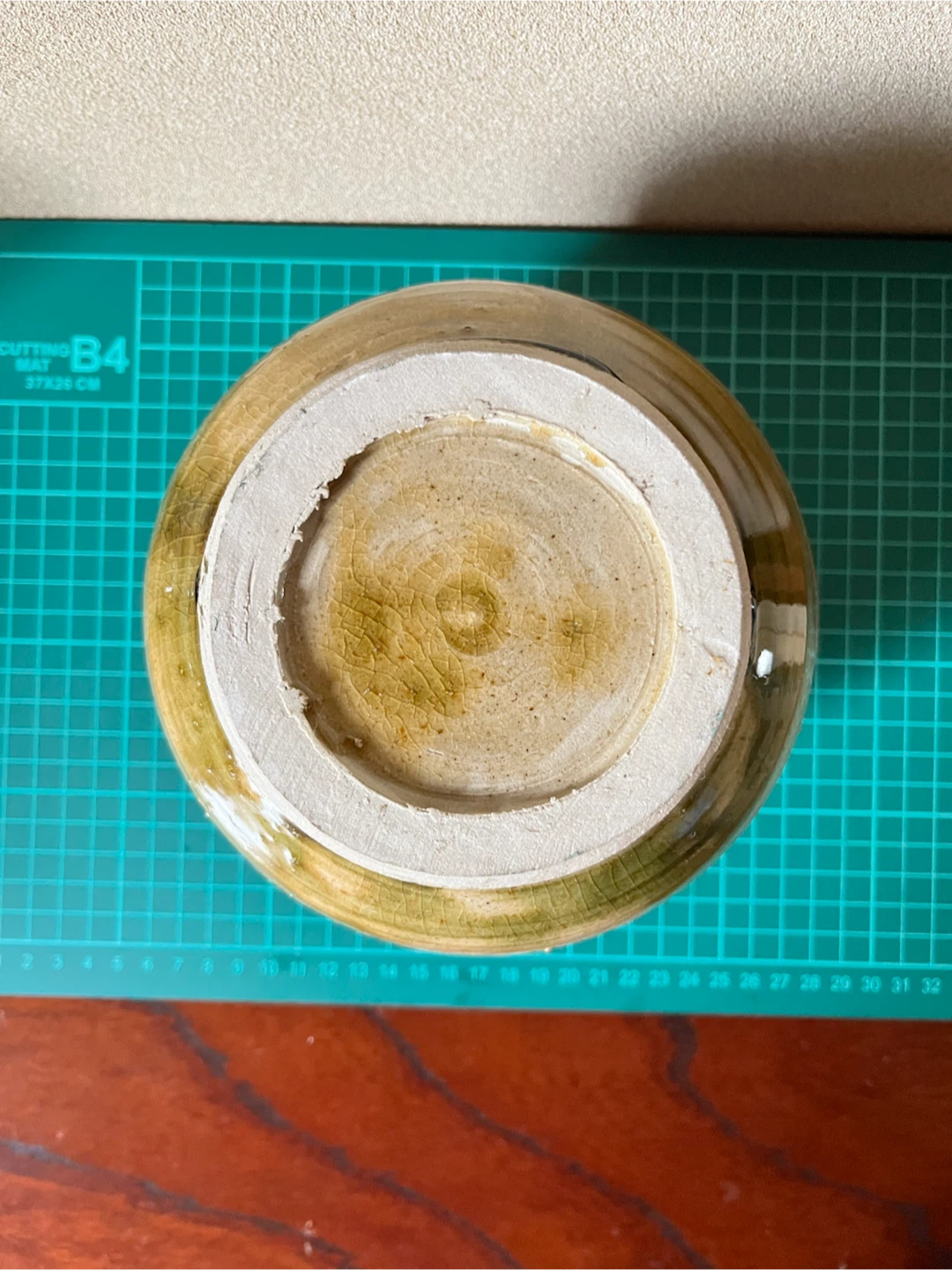 陶器 花瓶 壺 赤色 貫入入りの写真4枚目