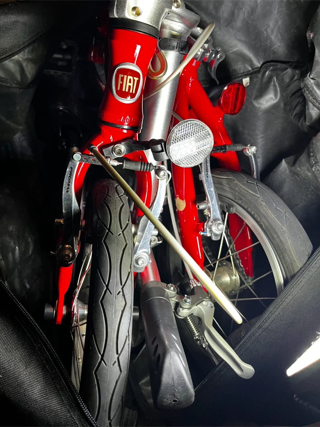 フィアット 折りたたみ自転車 赤の写真3枚目
