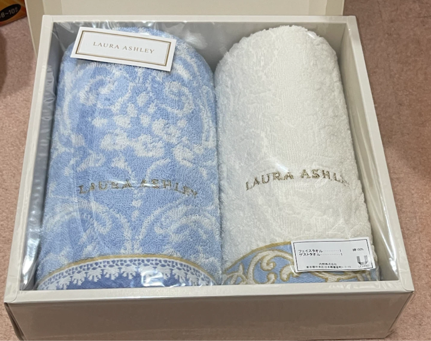 ローラアシュレイ タオルギフトセット 箱入り