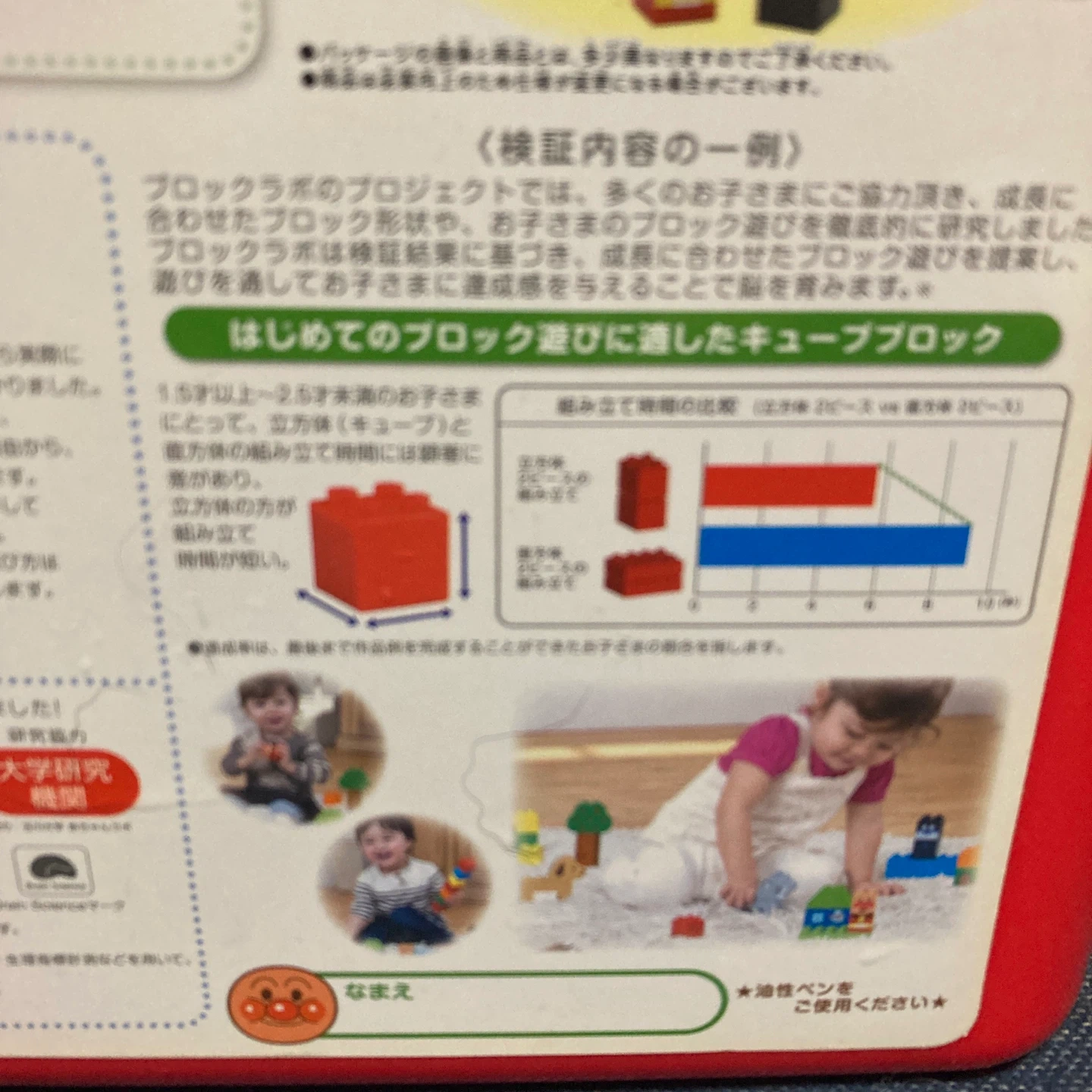 アンパンマンファーストブロック はじめてのブロックバケツの写真8枚目