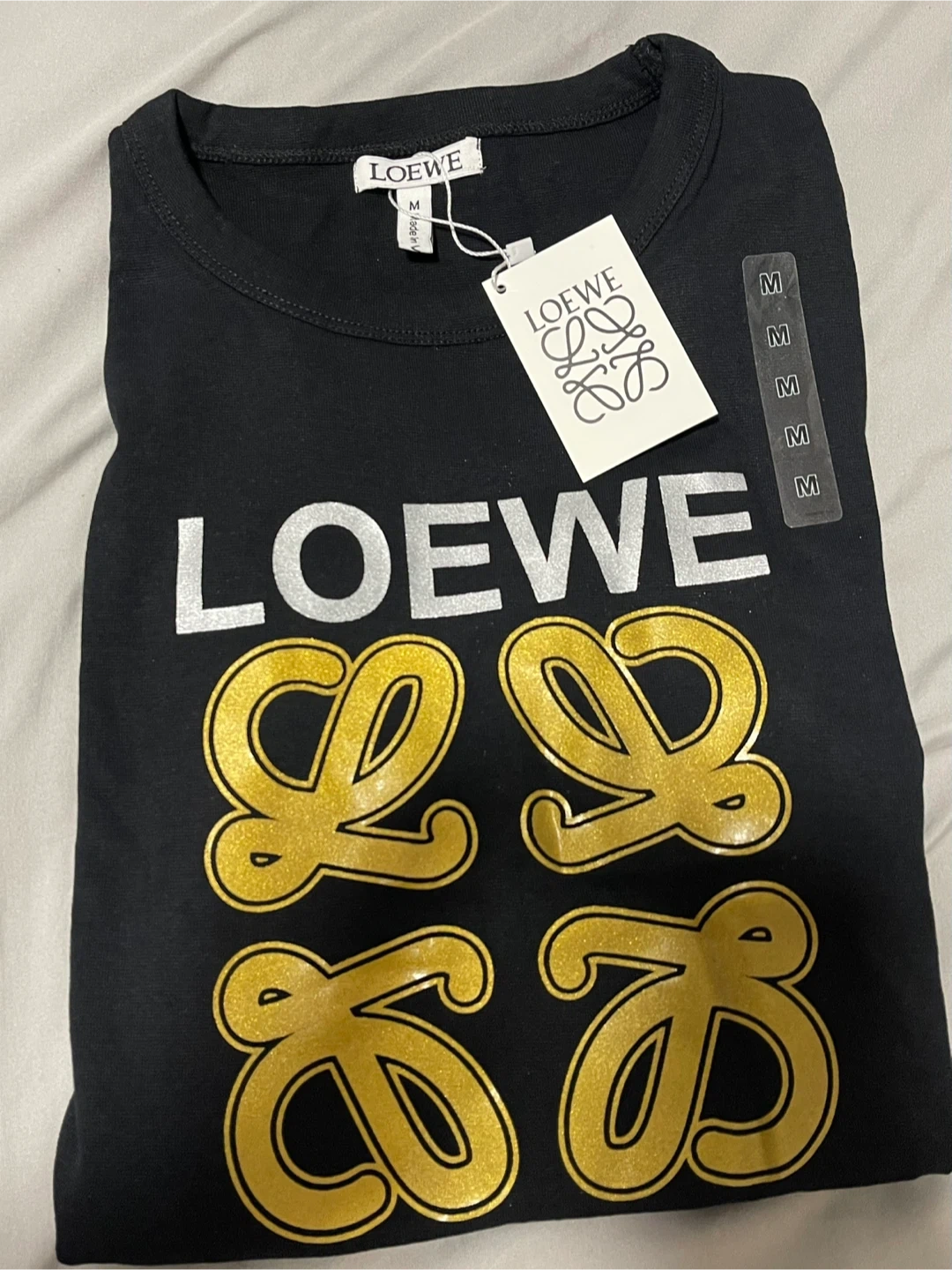 ロエベ Tシャツ ブラック Mサイズ