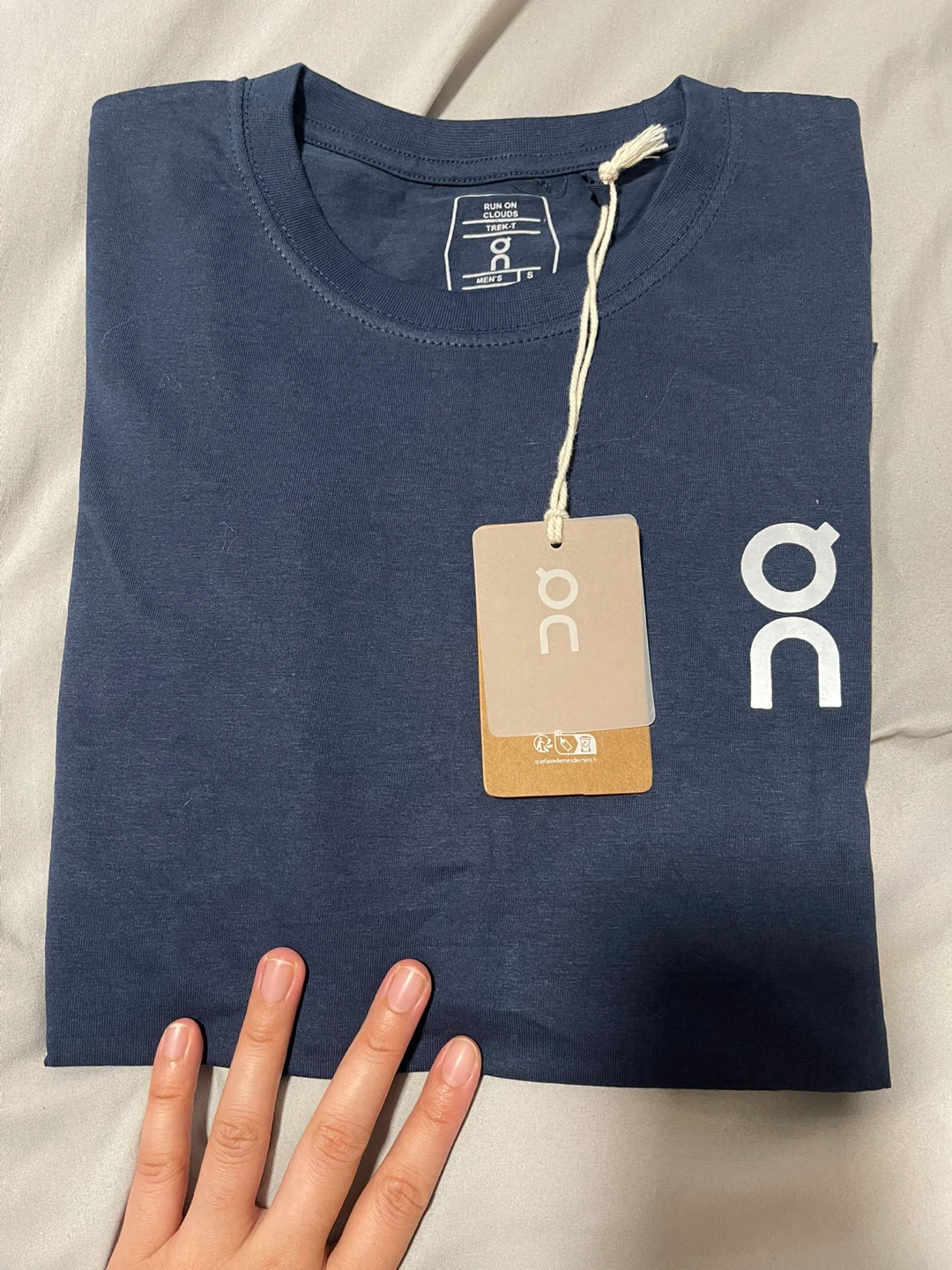 オン ランニング メンズ Tシャツ ネイビー Sサイズ