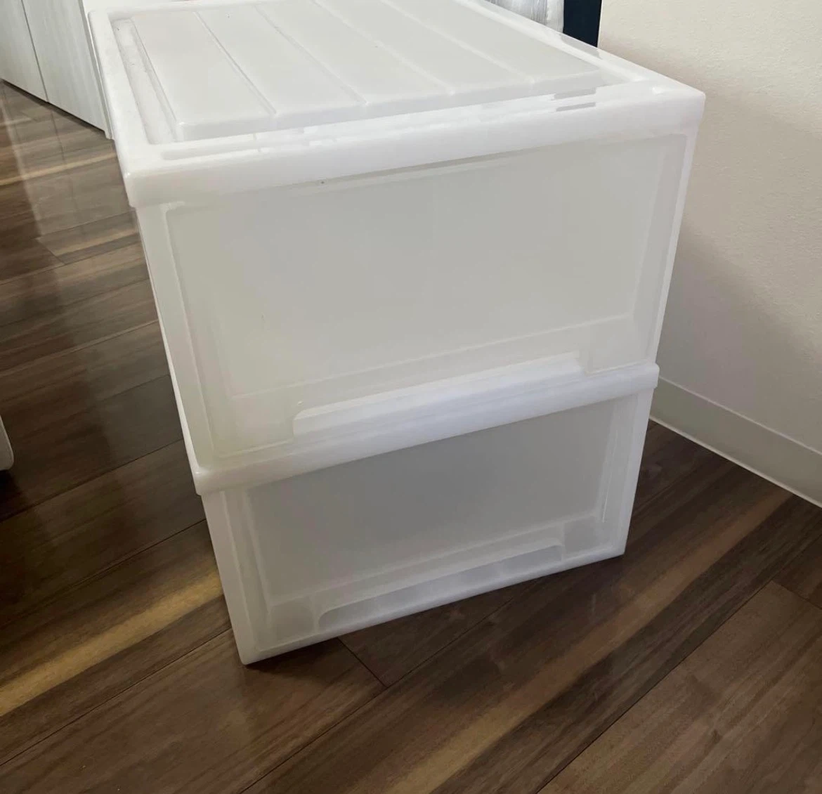 プラスチック製 収納ケース 2段セット