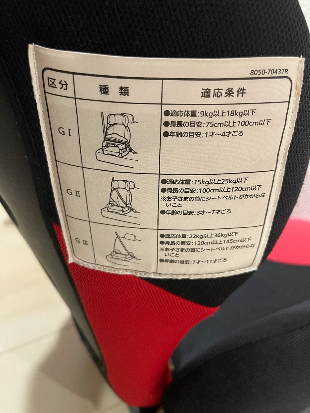 エールベベ サラット3ステップクワトロST チャイルドシートの写真7枚目