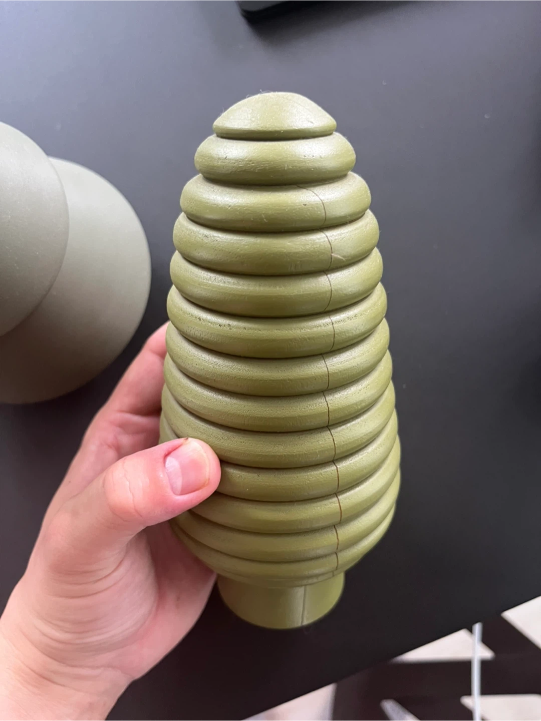 木製オブジェ 3点セット グリーン 北欧風の写真4枚目