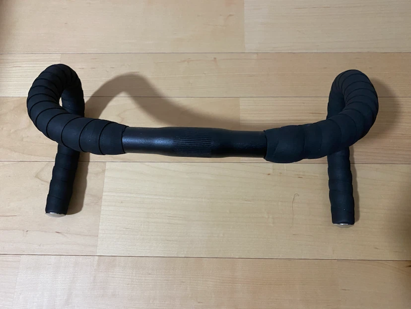 ロードバイク用 ピストバイク アルミ製 25.4mm ドロップハンドル ブラックの写真2枚目
