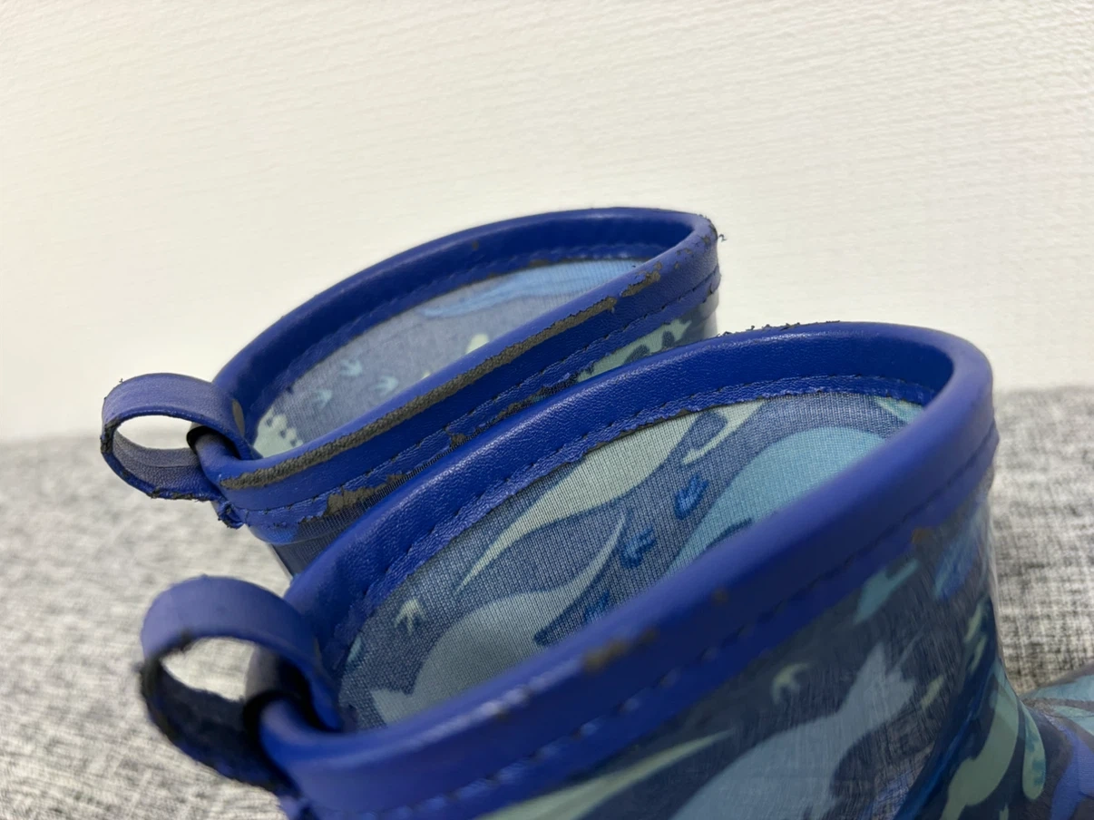 恐竜柄 キッズレインブーツ ブルー 17.0cmの写真5枚目