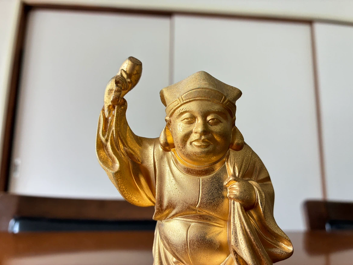大黒天 置物 24K GP ゴールドの写真5枚目