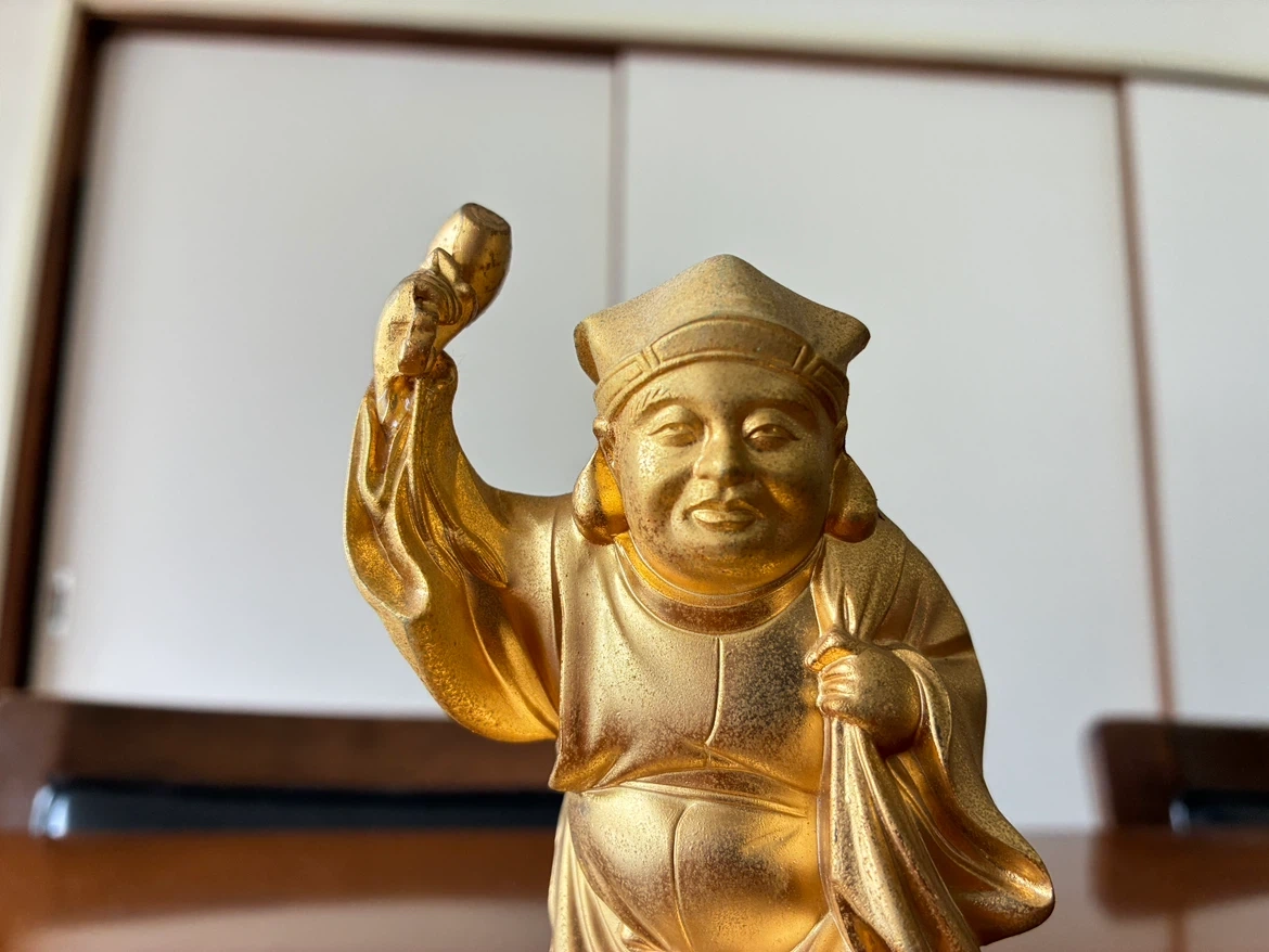 大黒天 置物 24K GP ゴールドの写真5枚目