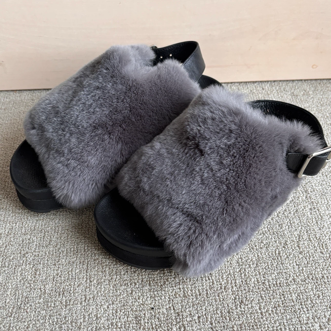 グレーファー　厚底スリングバックサンダル