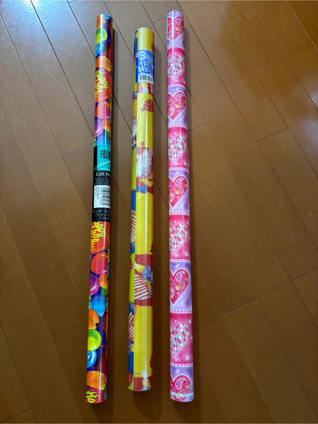 ギフトラッピングペーパー 3本セット