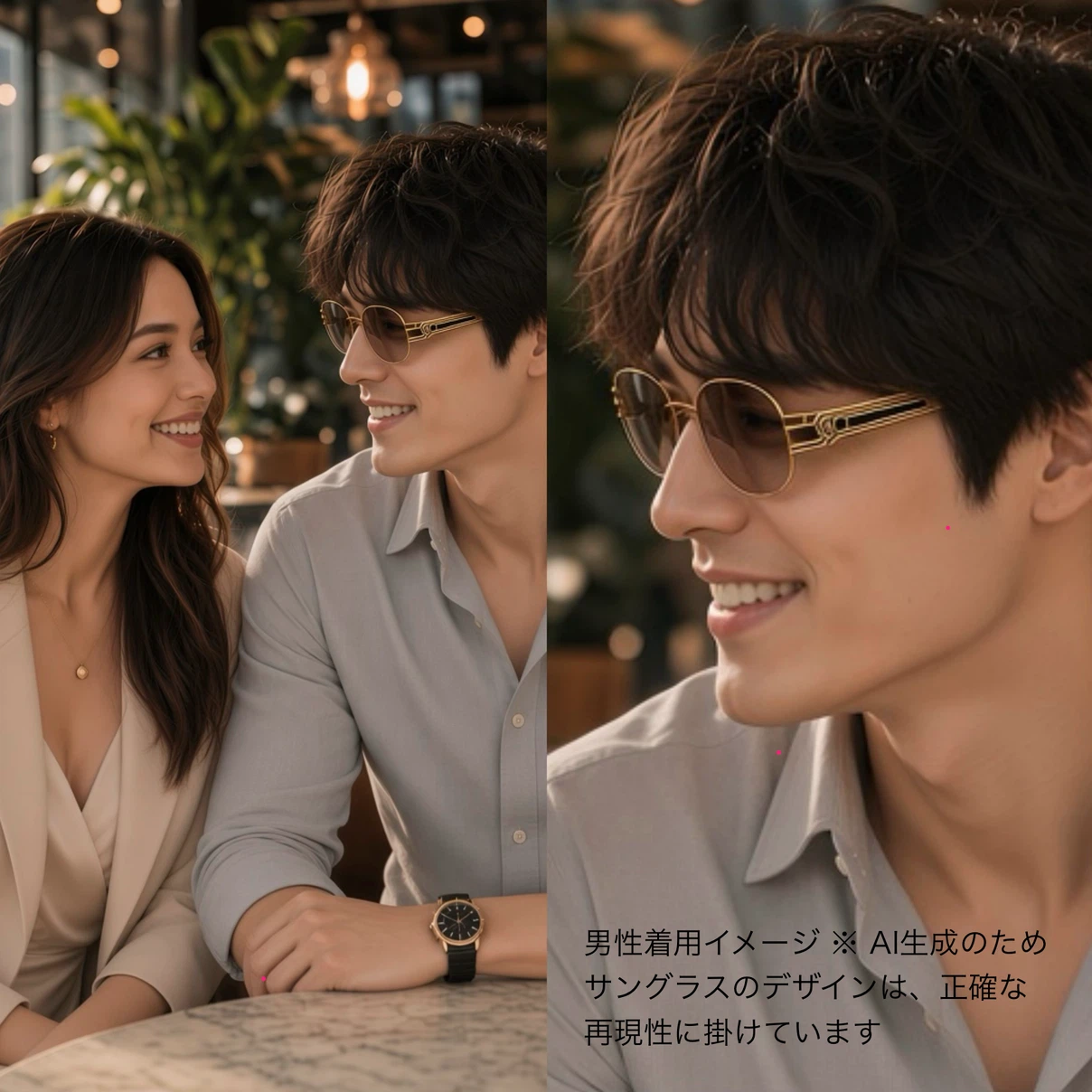 【美品】フェンディFENDI SL7031 ゴールド ヴィンテージ サングラス 着用イメージ画像ありの写真3枚目