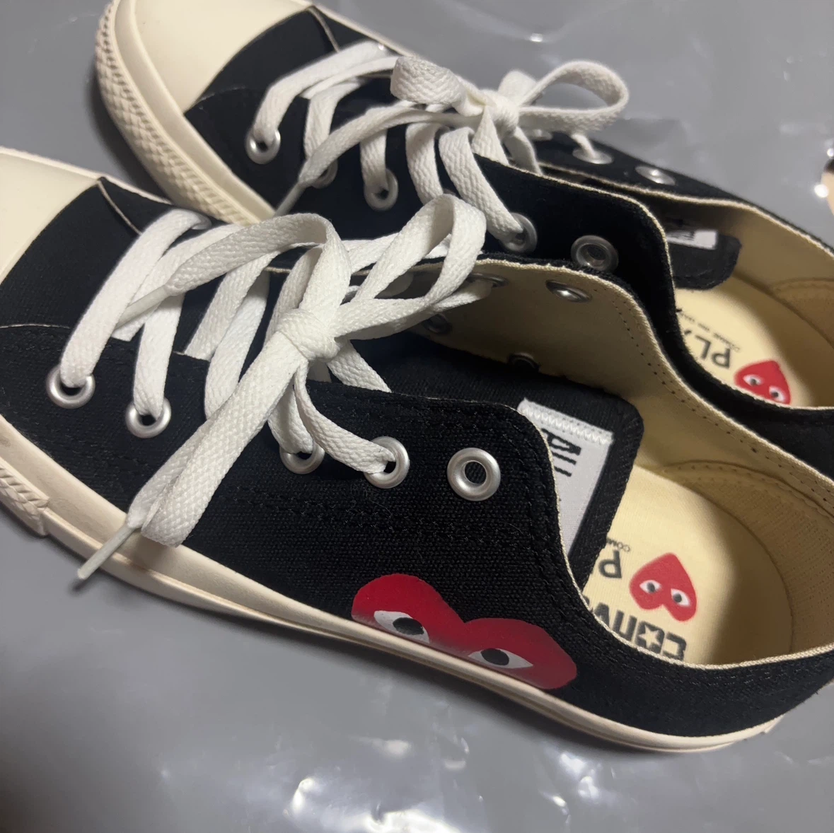 コムデギャルソン コンバース スニーカー 黒 25cmの写真2枚目