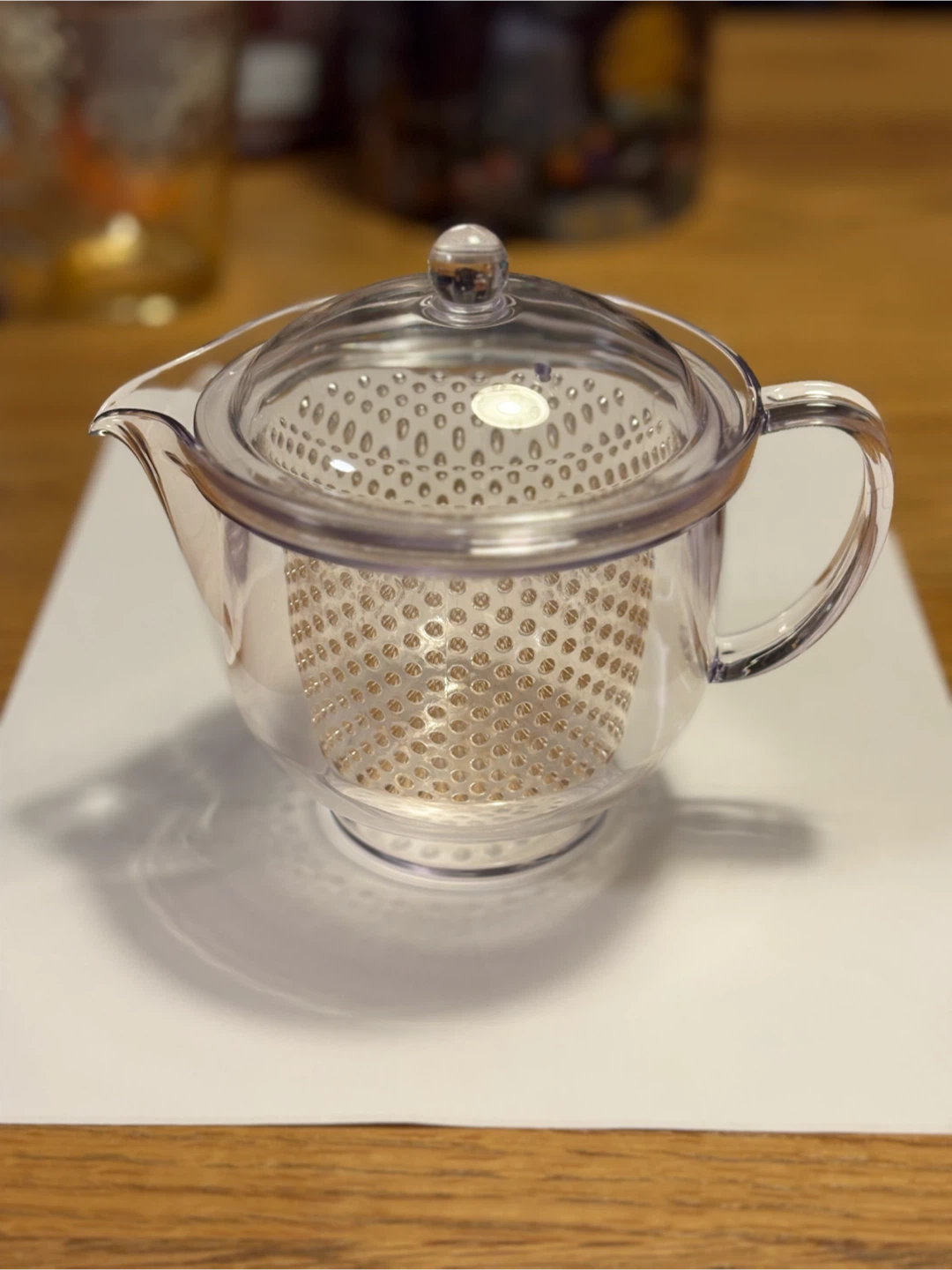 クリア ティーポット 茶こし付き