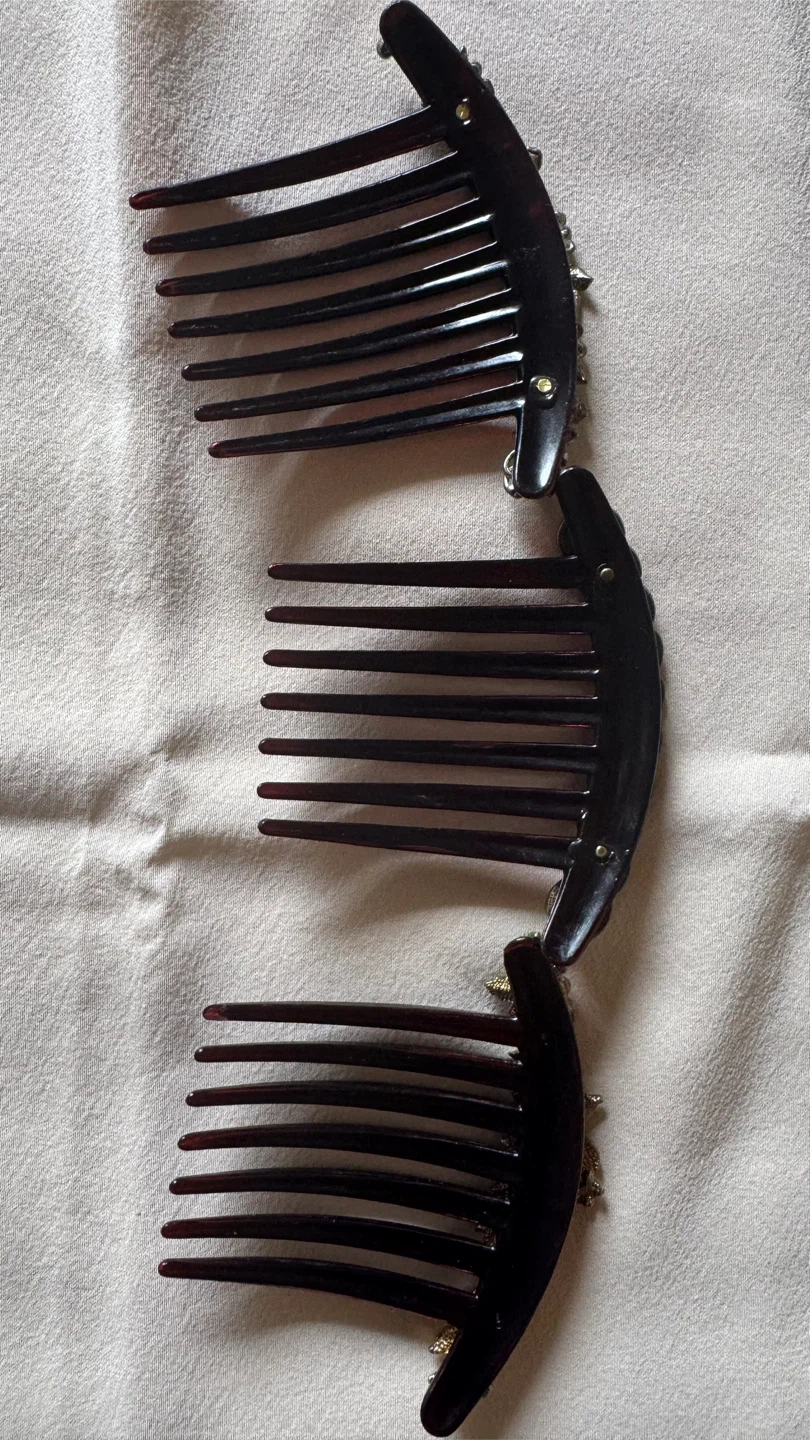 ヘアコーム 3点セット 髪飾り まとめ髪の写真2枚目