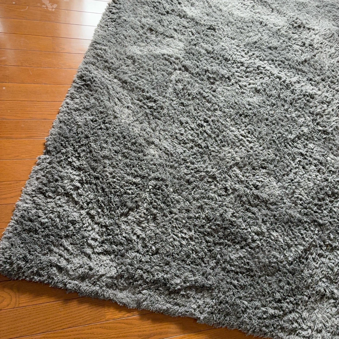 シャギーラグ グレー 200×240cmの写真4枚目