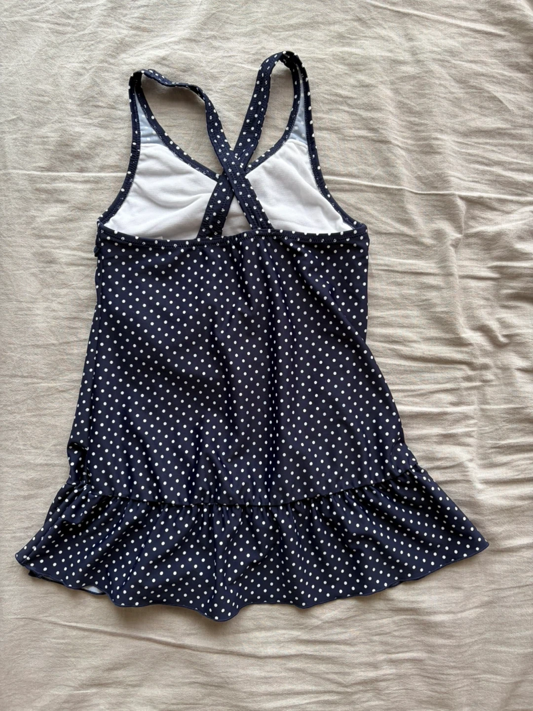 女の子用 ドット柄ワンピース水着 140cmの写真2枚目