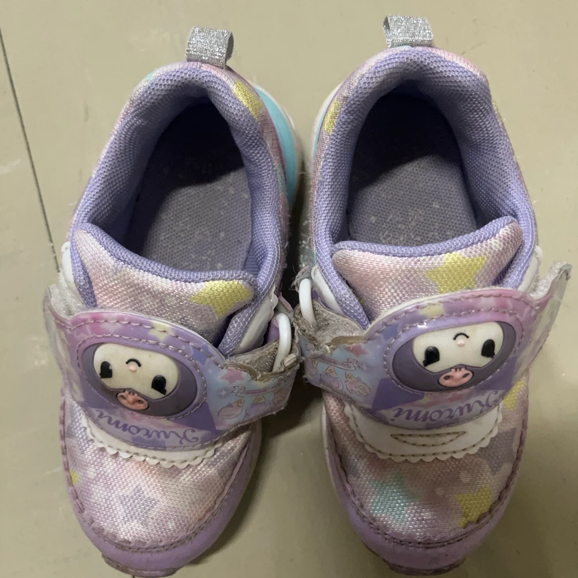 クロミ スニーカー 16cm パープル 光る靴の写真6枚目