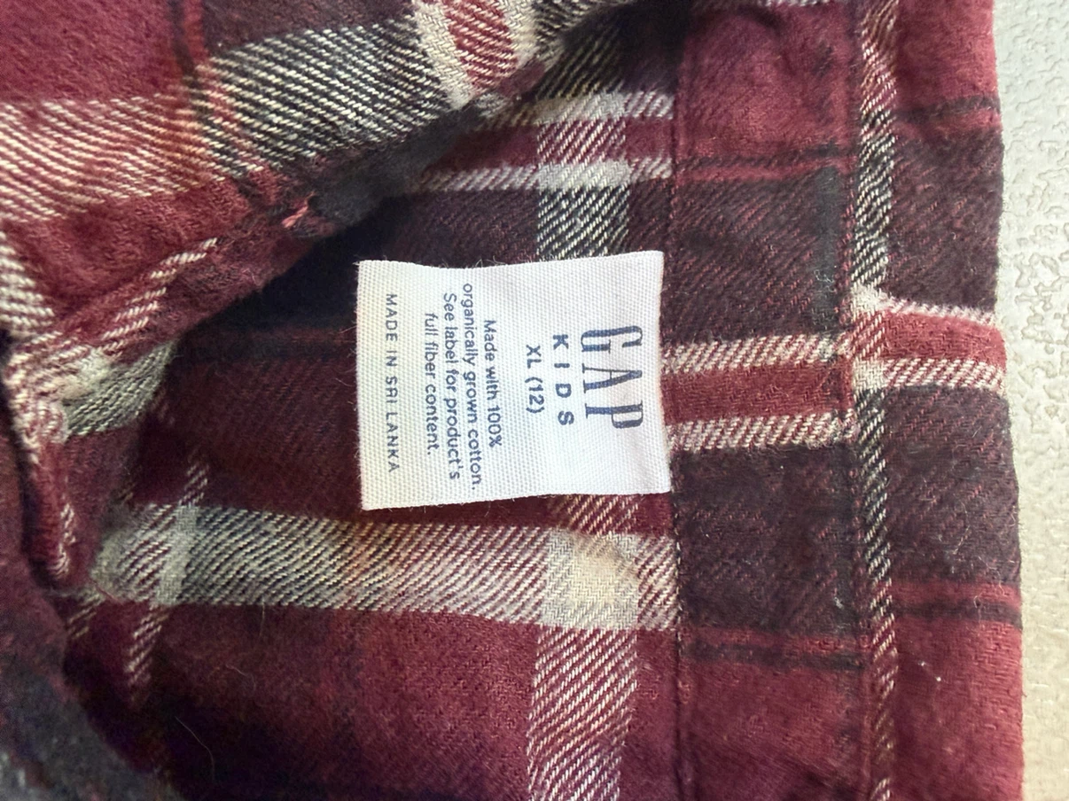 ギャップ キッズ チェックシャツ 2枚セット XL(12) L(10)の写真2枚目