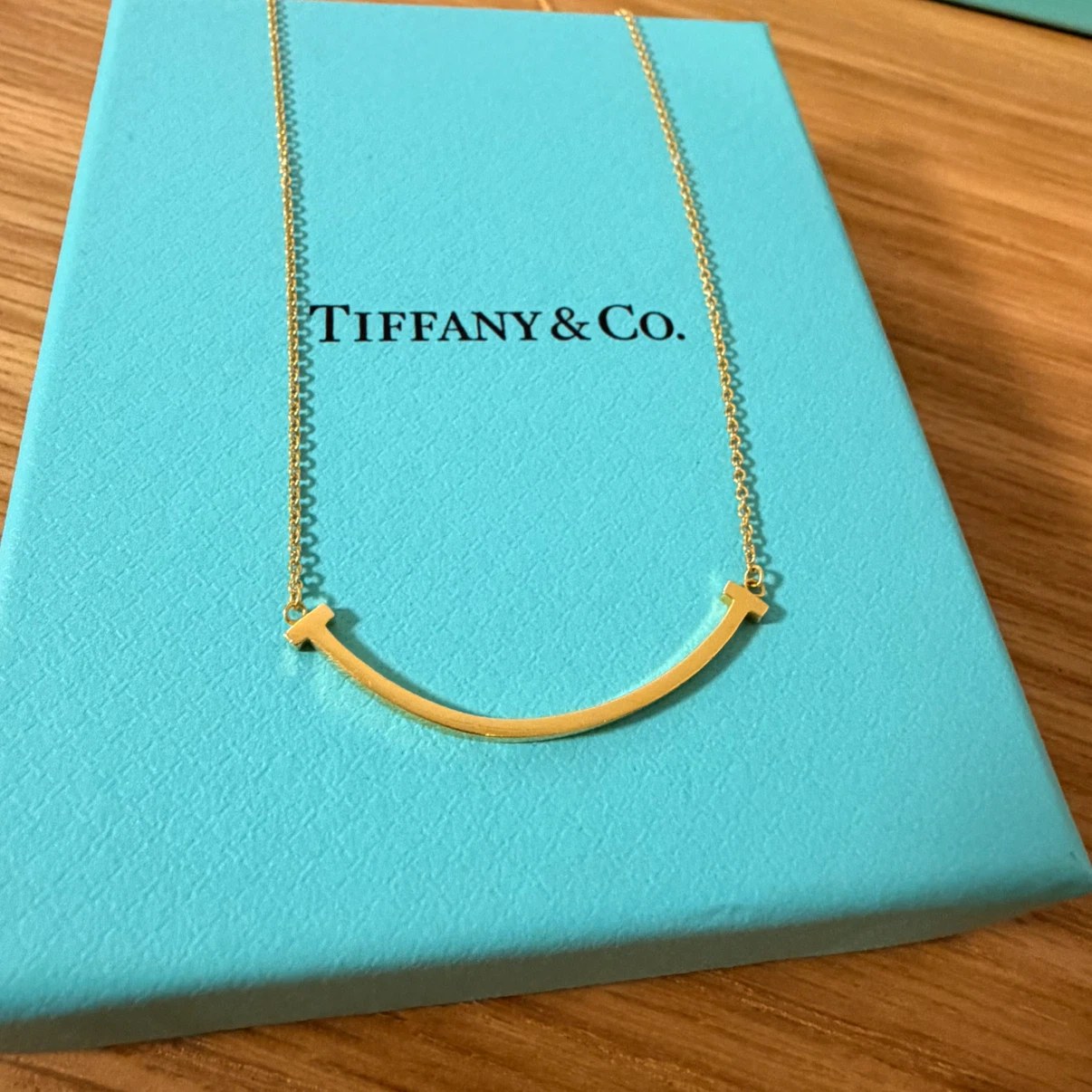 Tiffany IFFANY&Co. Tスマイル ペンダントネックレス  イエローゴールド Tスマイル ネックレス イエローの写真7枚目