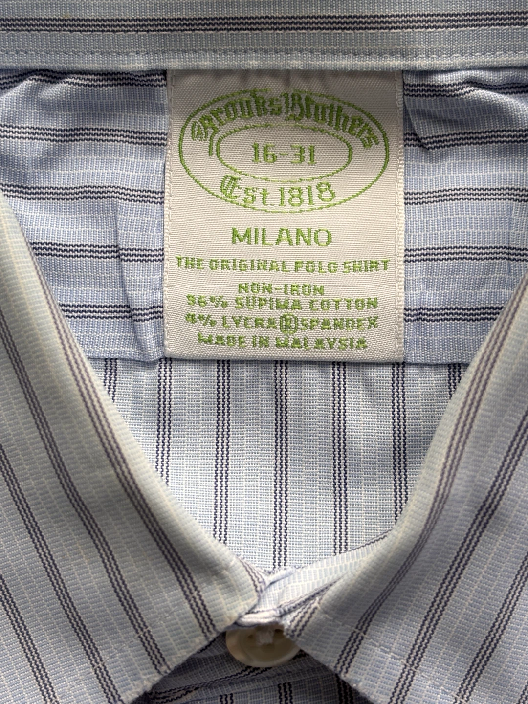 BROOKS BROTHERS/ブルックスブラザーズ　ドレスシャツ（ブルーストライプ　ボタンダウン）の写真3枚目