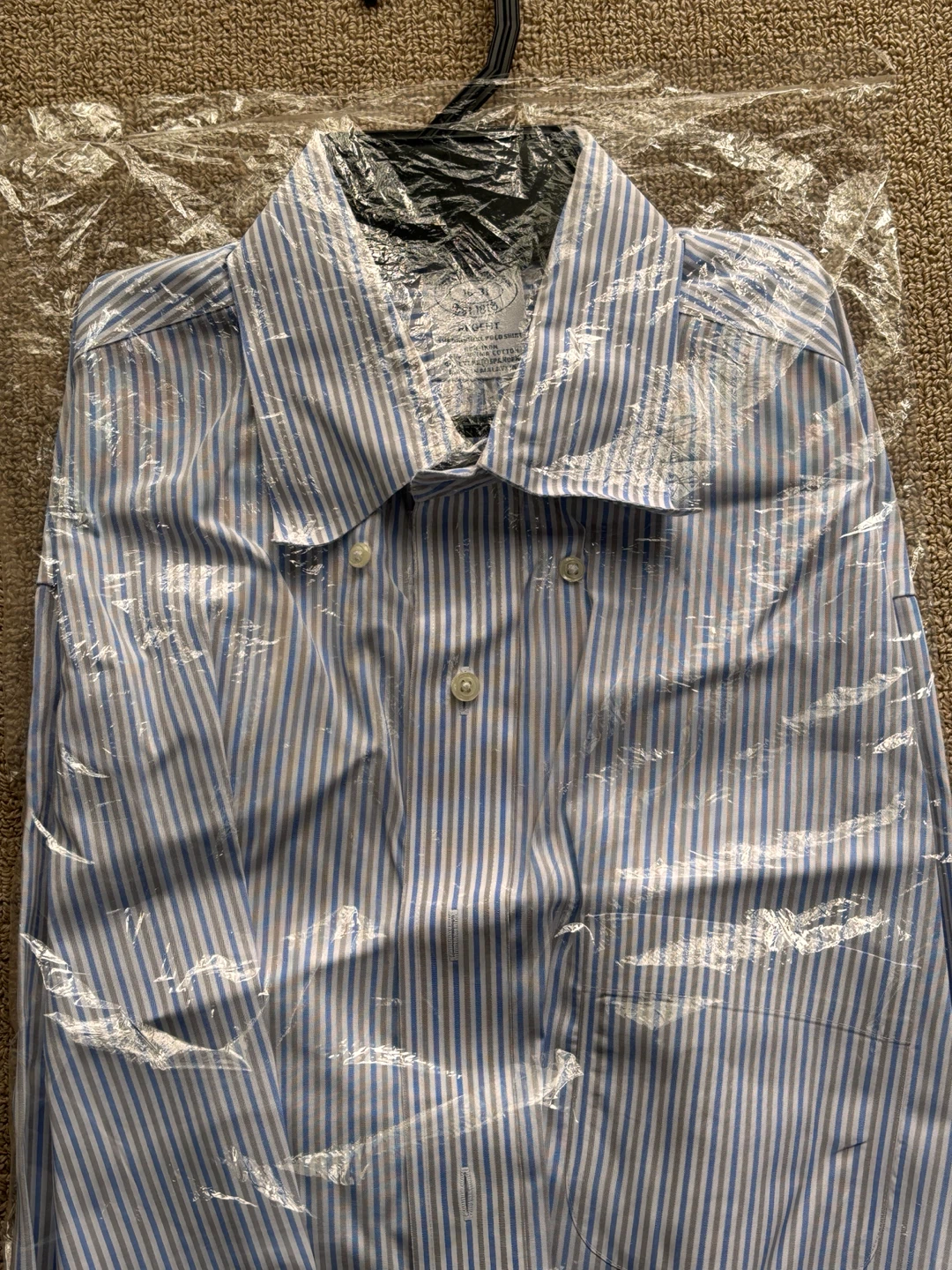 BROOKS BROTHERS/ブルックスブラザーズ　ドレスシャツ（ブルーマルチストライプ　ボタンダウン）