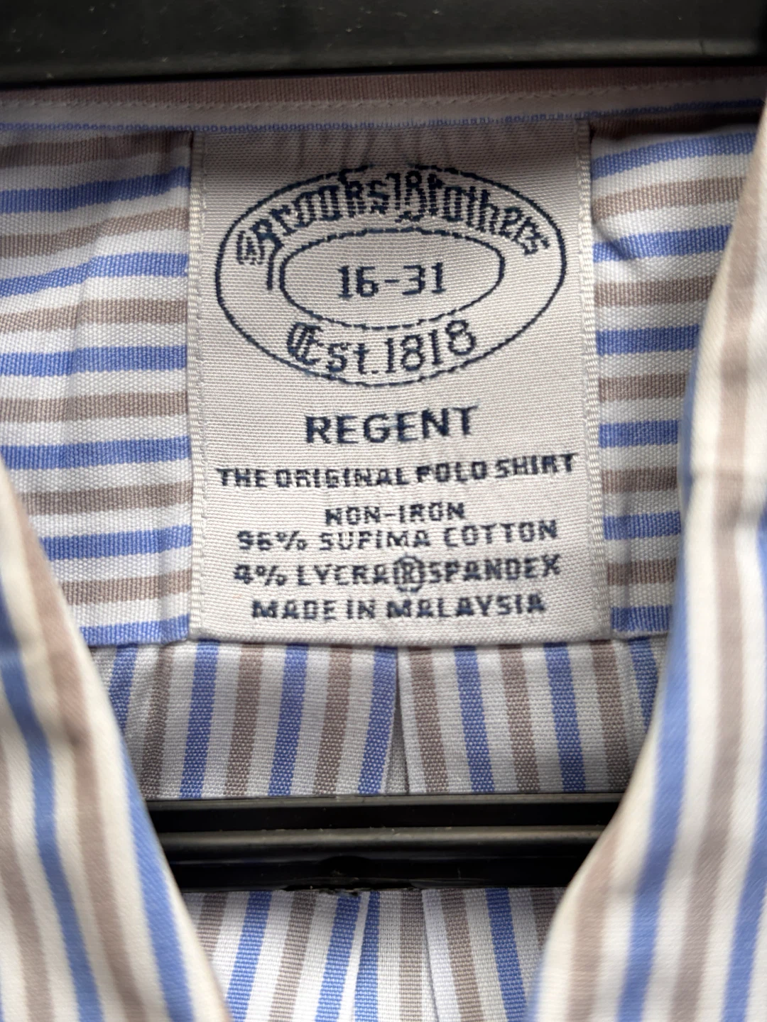 BROOKS BROTHERS/ブルックスブラザーズ　ドレスシャツ（ブルーマルチストライプ　ボタンダウン）の写真3枚目