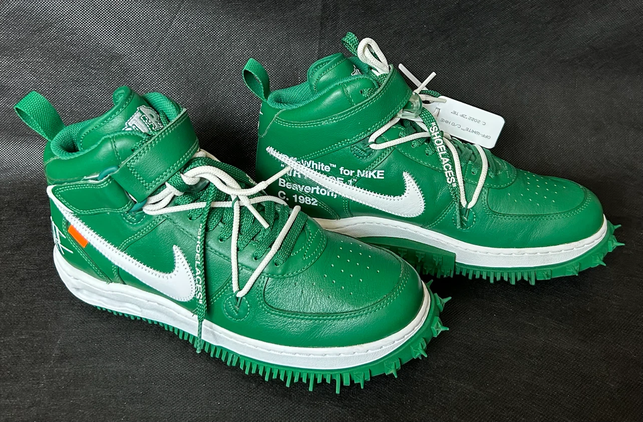 Off-White×Nike AirForce1スニーカー27.5cm(グリーン系)の写真2枚目