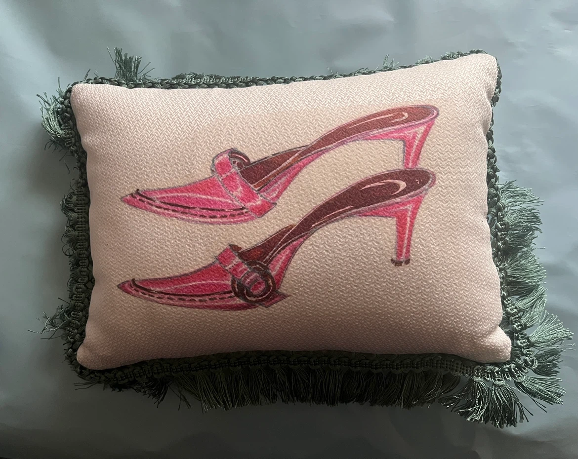 MANOLO BLAHNIK マノロブラニク パンプス柄 クッション フリンジ付き