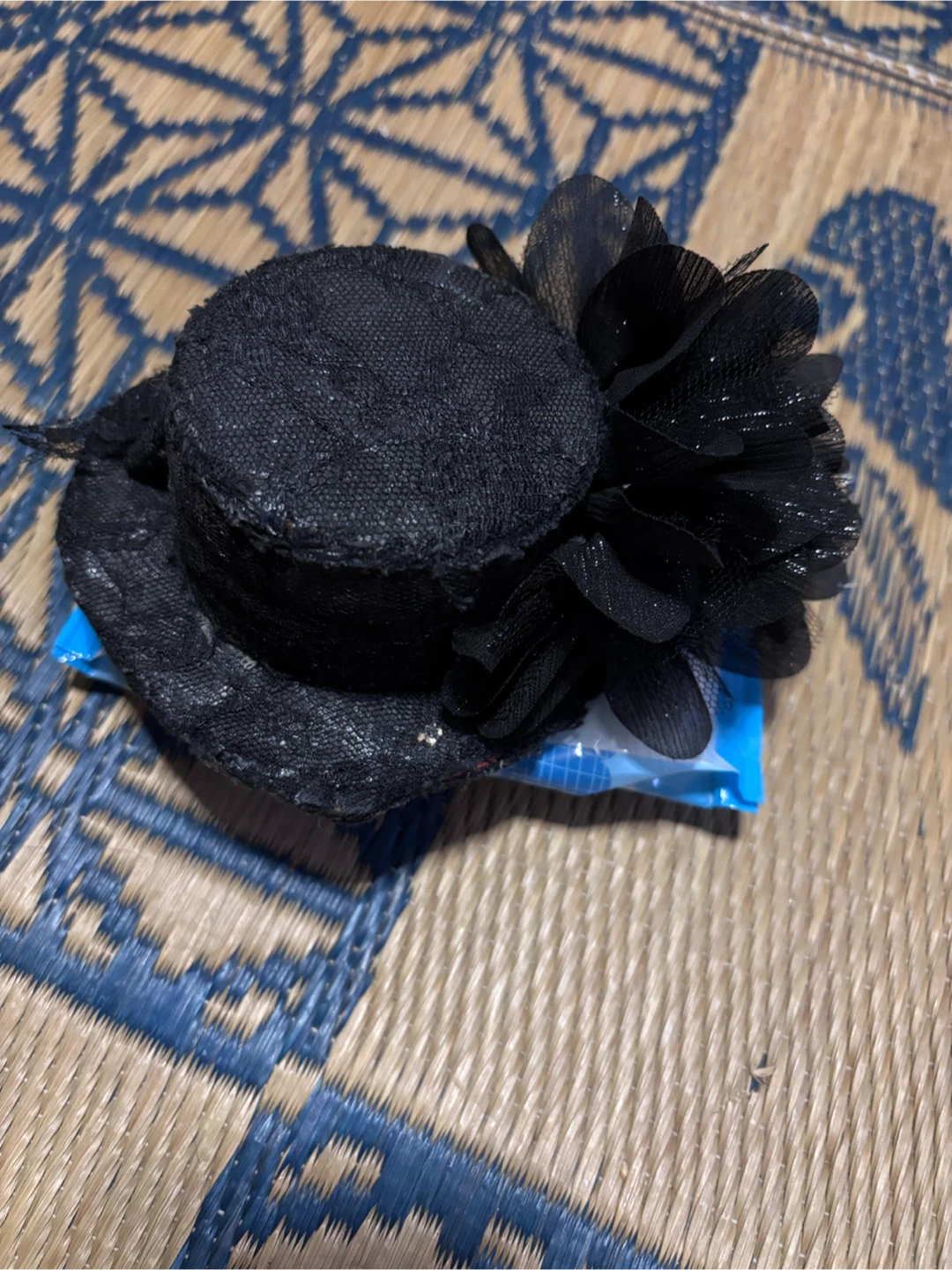 黒色 レース ミニハット ヘアアクセサリー