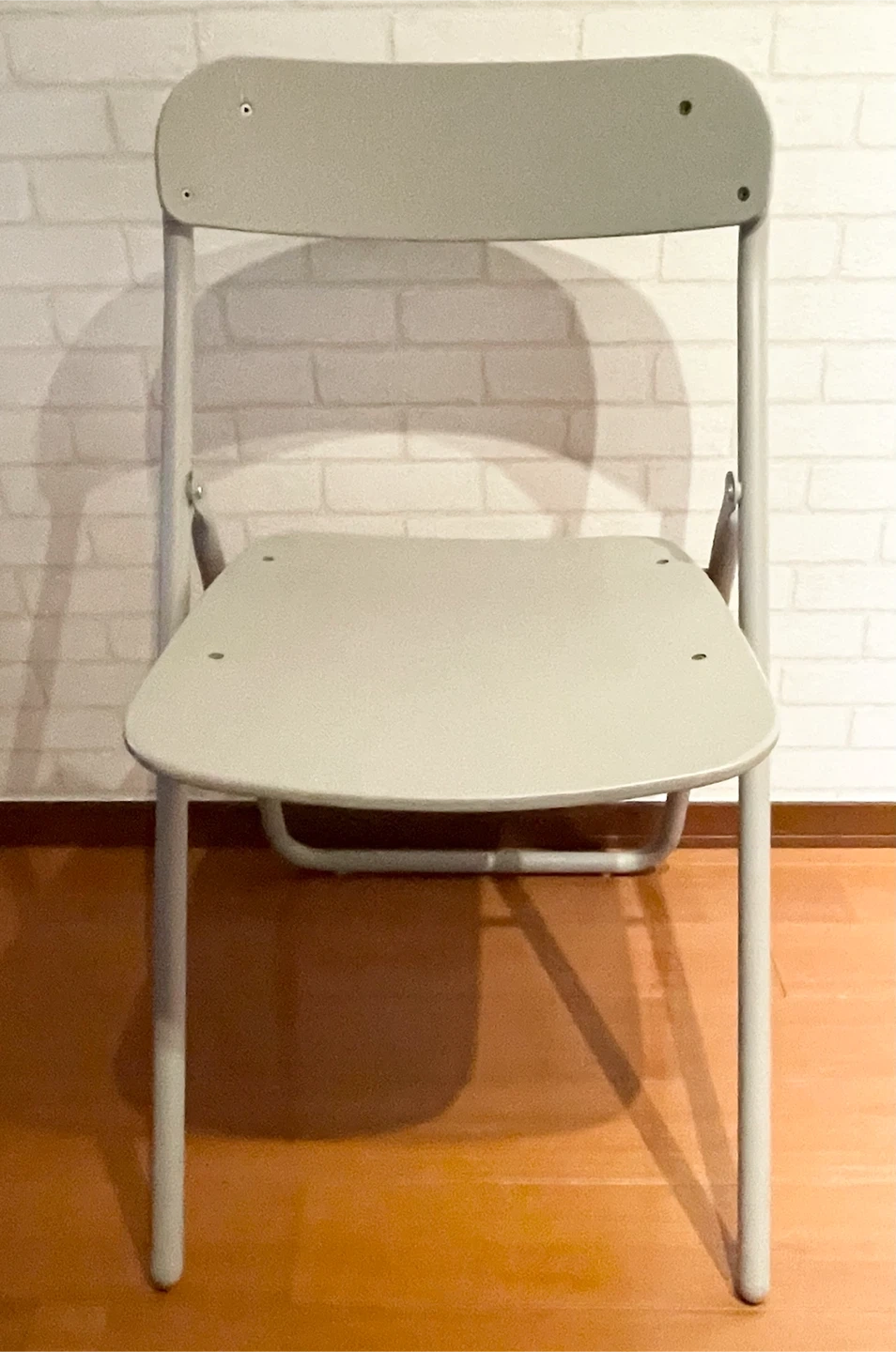 無印良品 MUJI スチールパイプ折りたたみチェア 板座