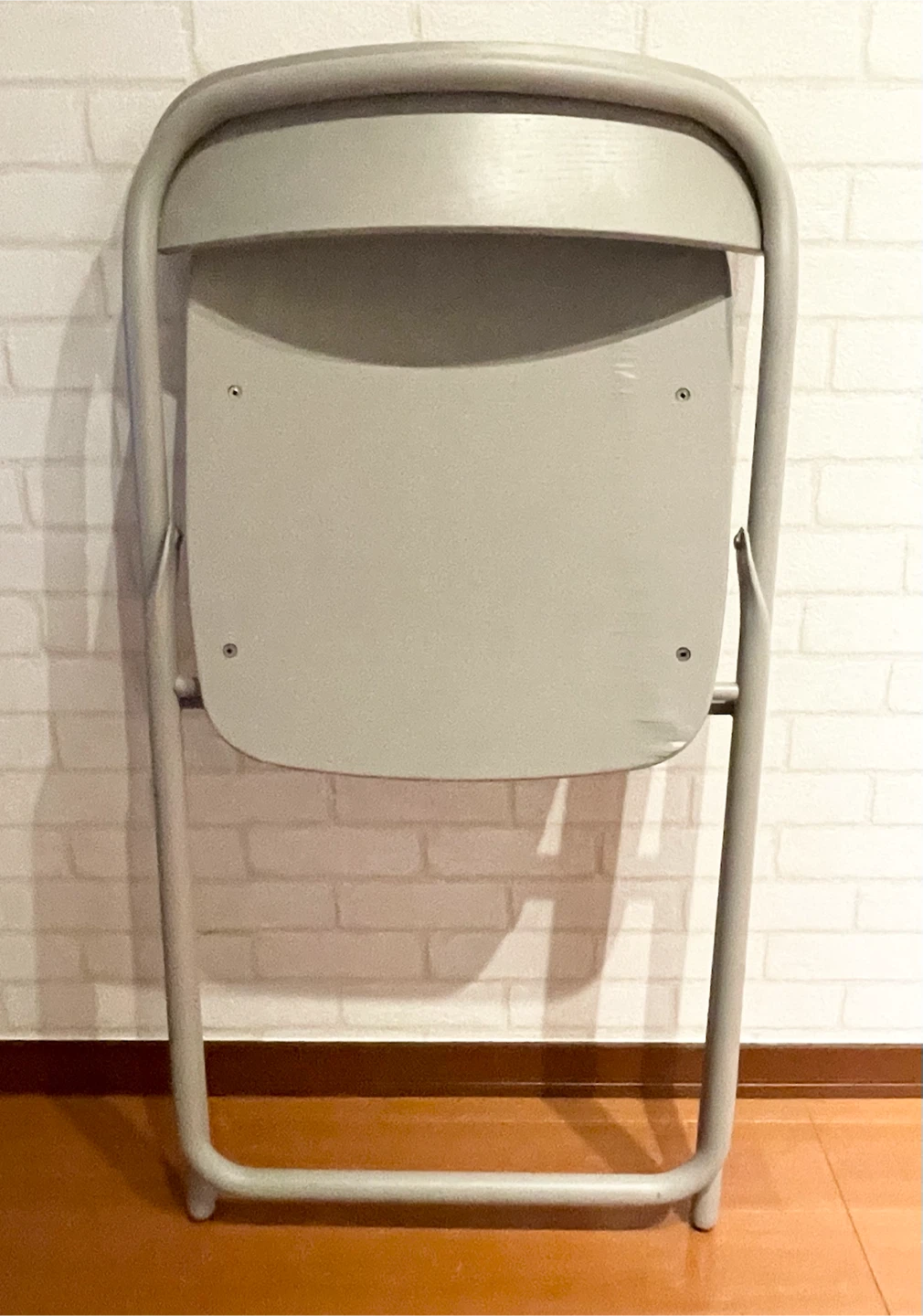 無印良品 MUJI スチールパイプ折りたたみチェア 板座の写真2枚目