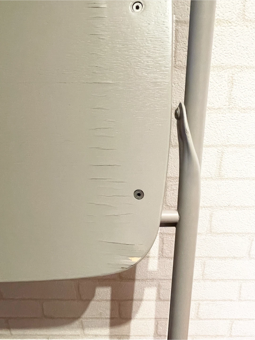 無印良品 MUJI スチールパイプ折りたたみチェア 板座の写真5枚目