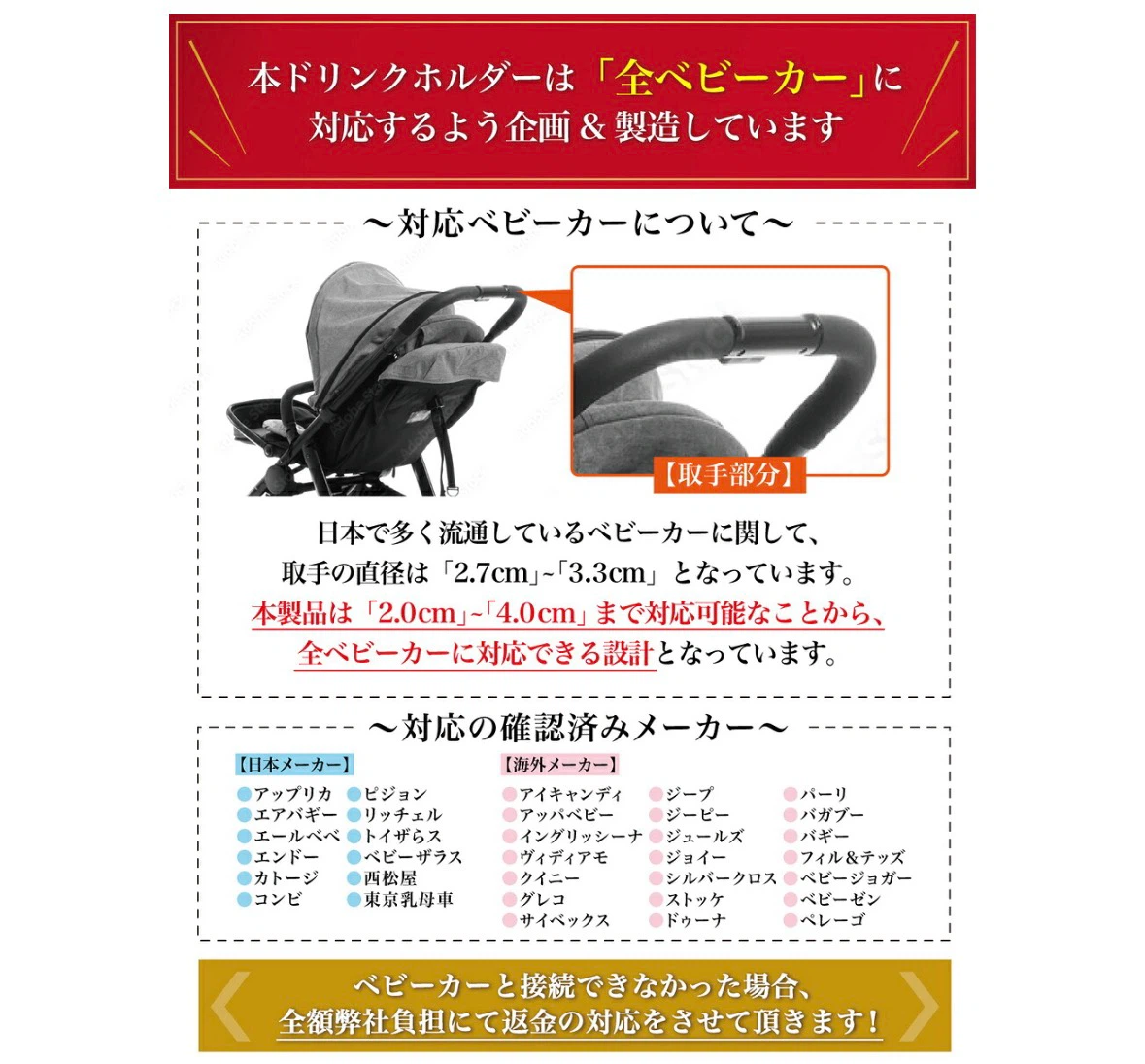 Rozally ベビーカー用ドリンクホルダーの写真5枚目
