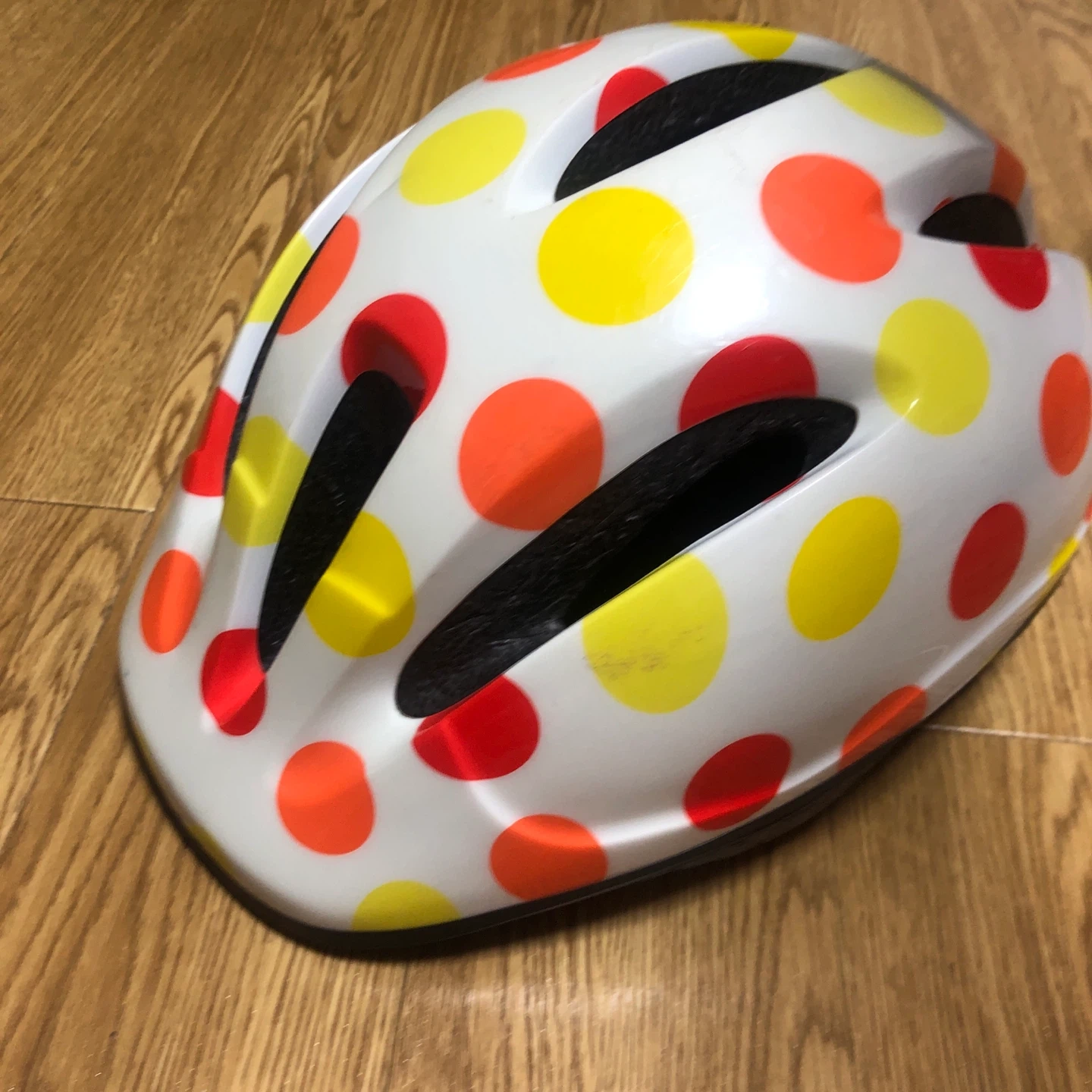 子供用ヘルメット ドット柄