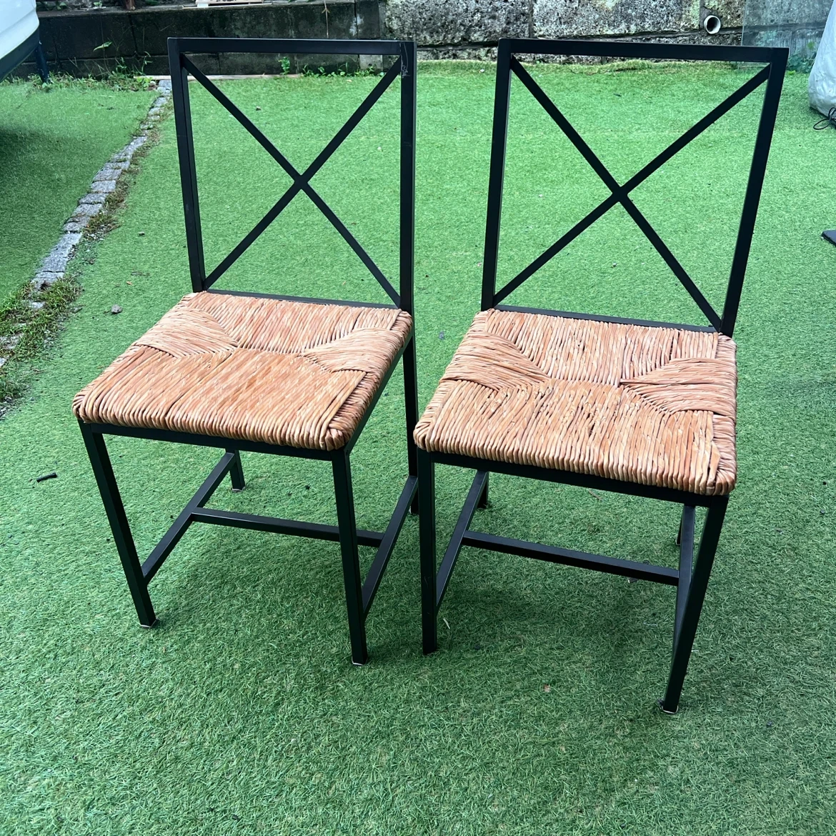 IKEA グラナス GRANÅS アイアンダイニングチェア 2脚セット ①