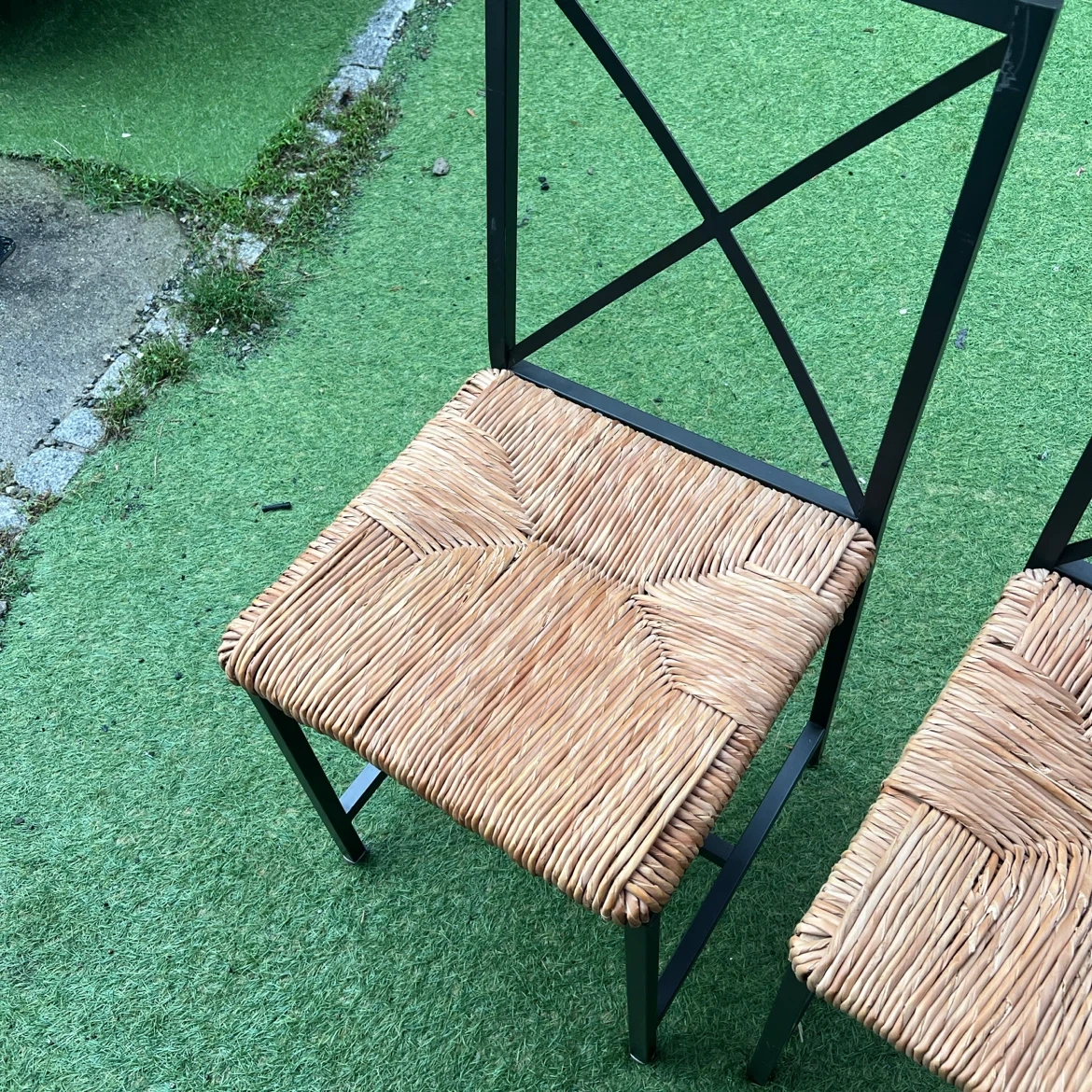 IKEA グラナス GRANÅS アイアンダイニングチェア 2脚セット ①の写真3枚目